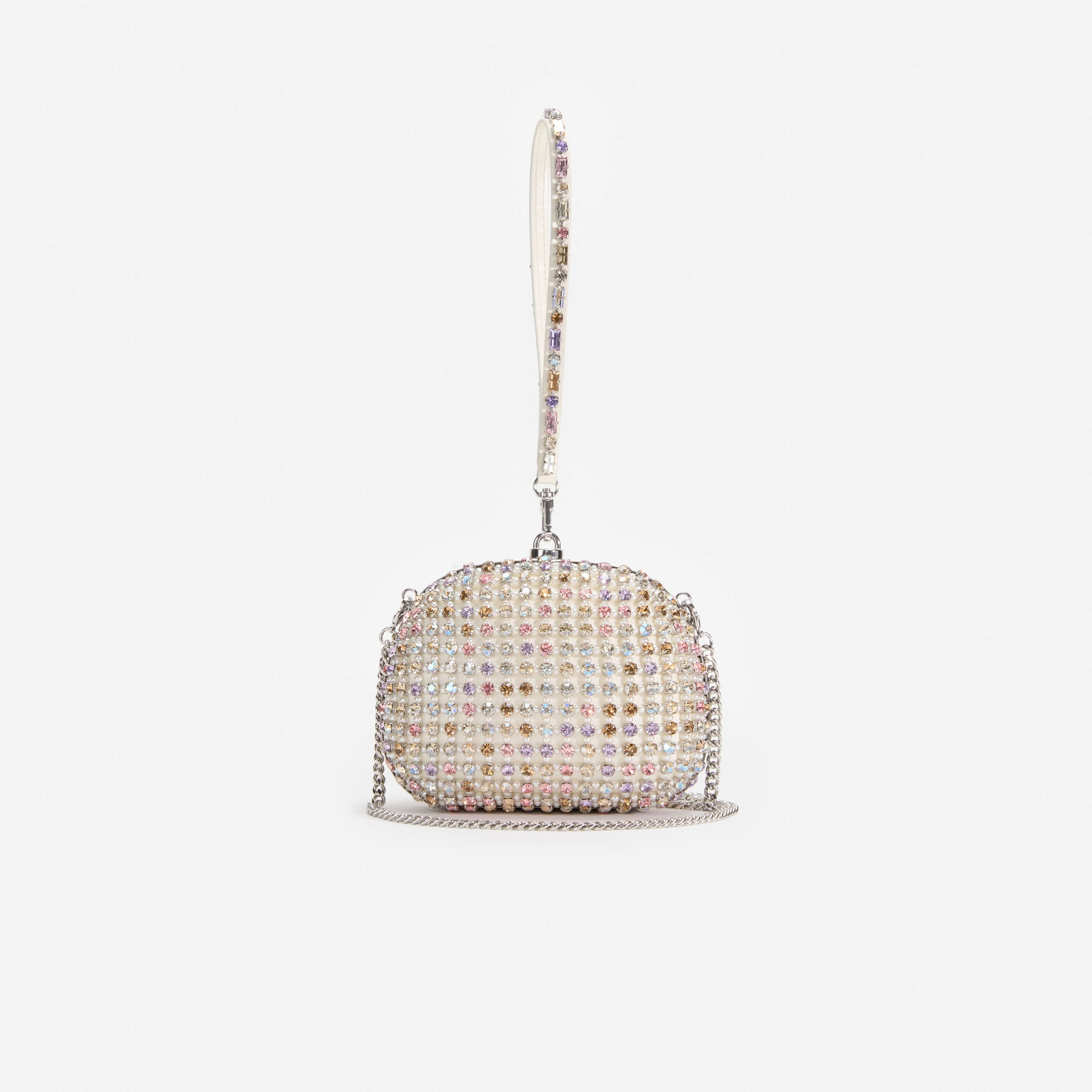 Multi Crystal Top Handle Clutch Bag - Image 4