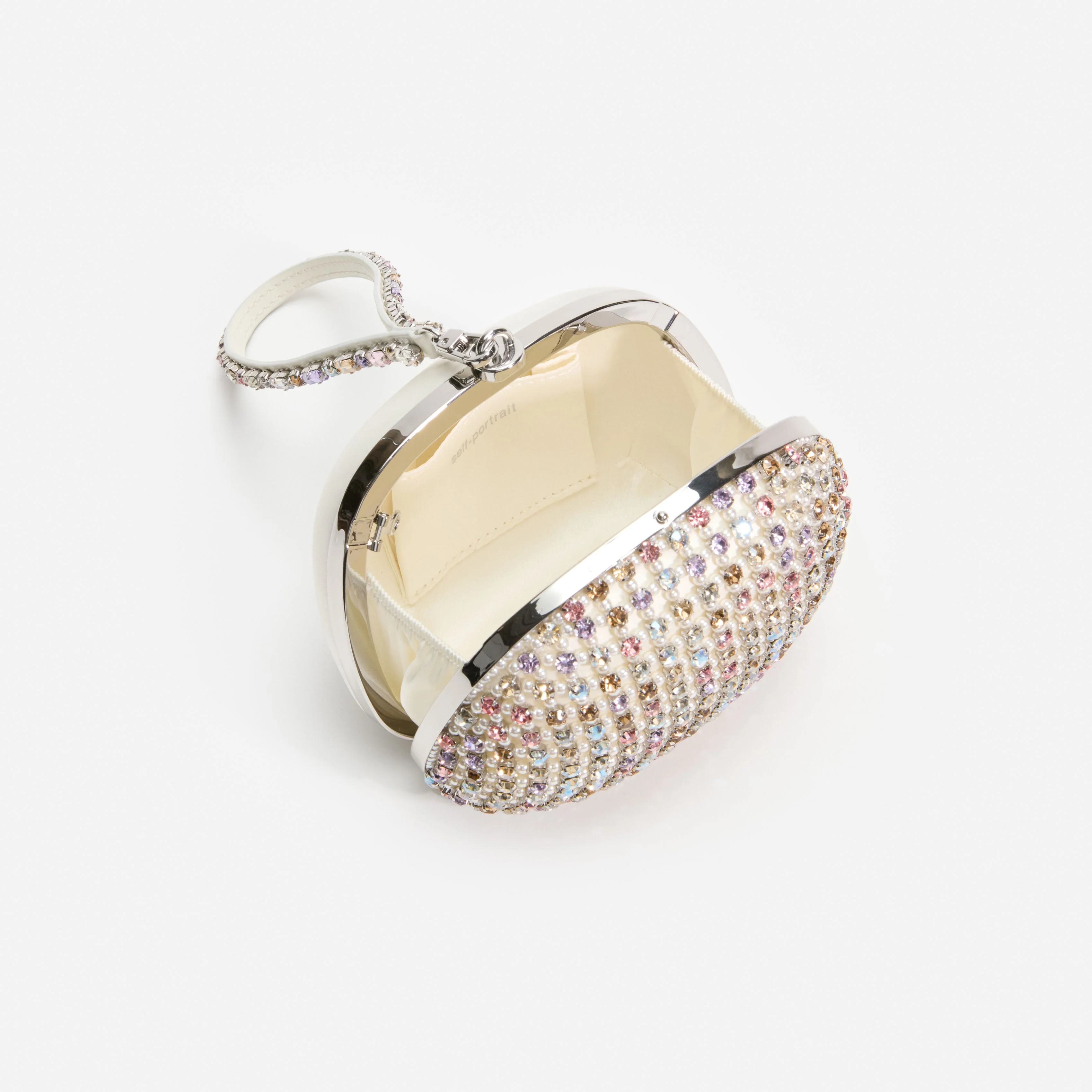 Multi Crystal Top Handle Clutch Bag - Image 5