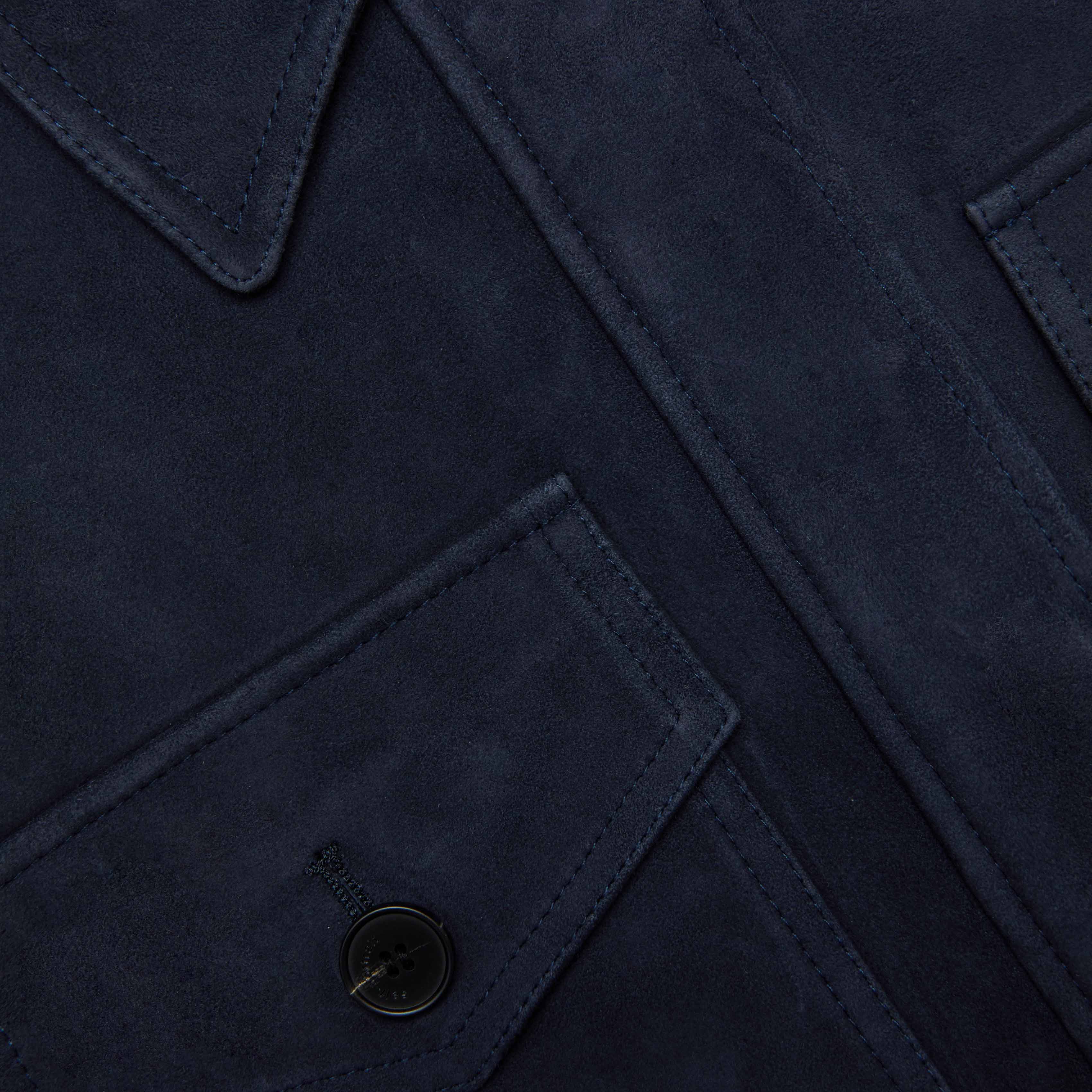 Navy Suede Oversized Jacket - Image 5