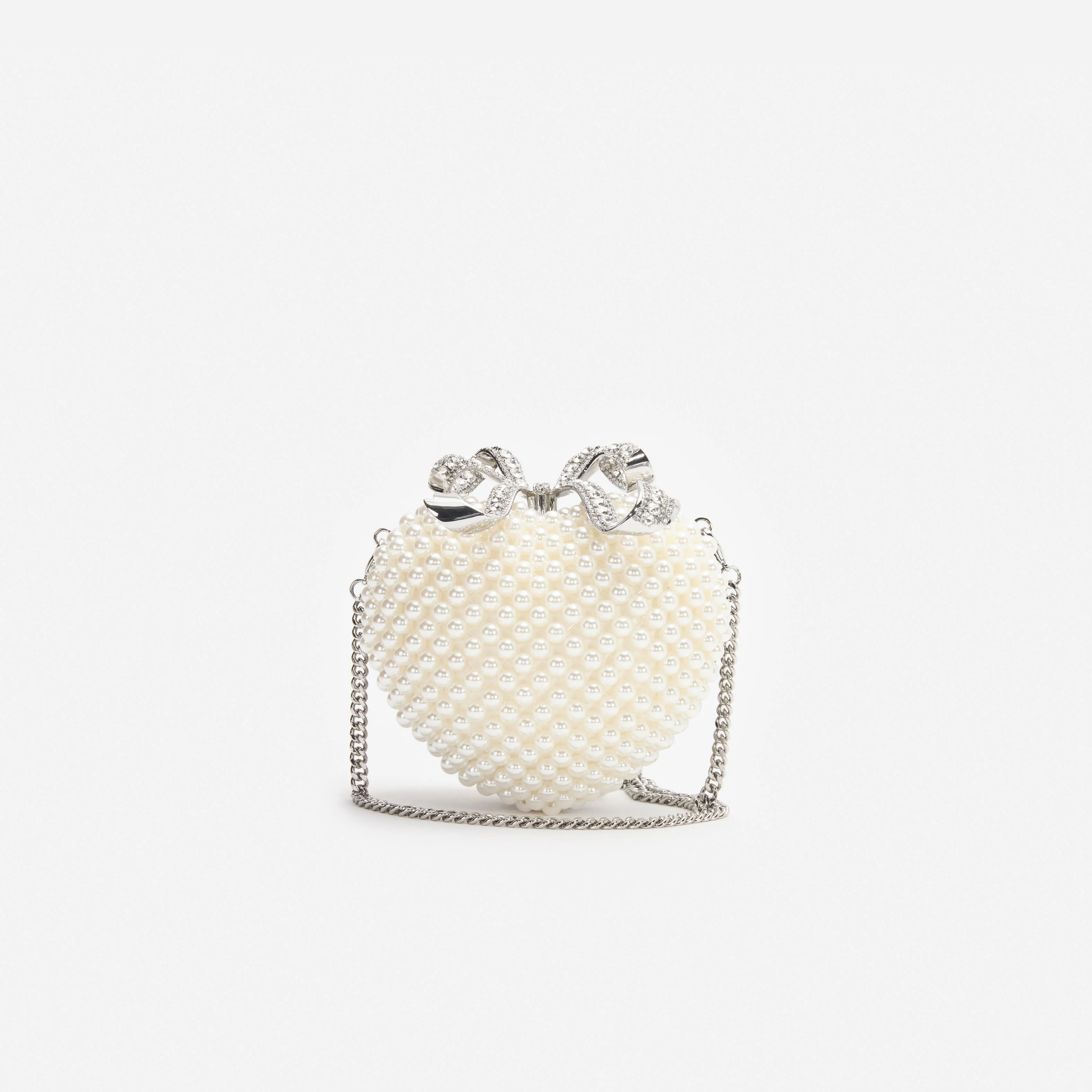 Pearl Heart Clutch Bag - Image 4