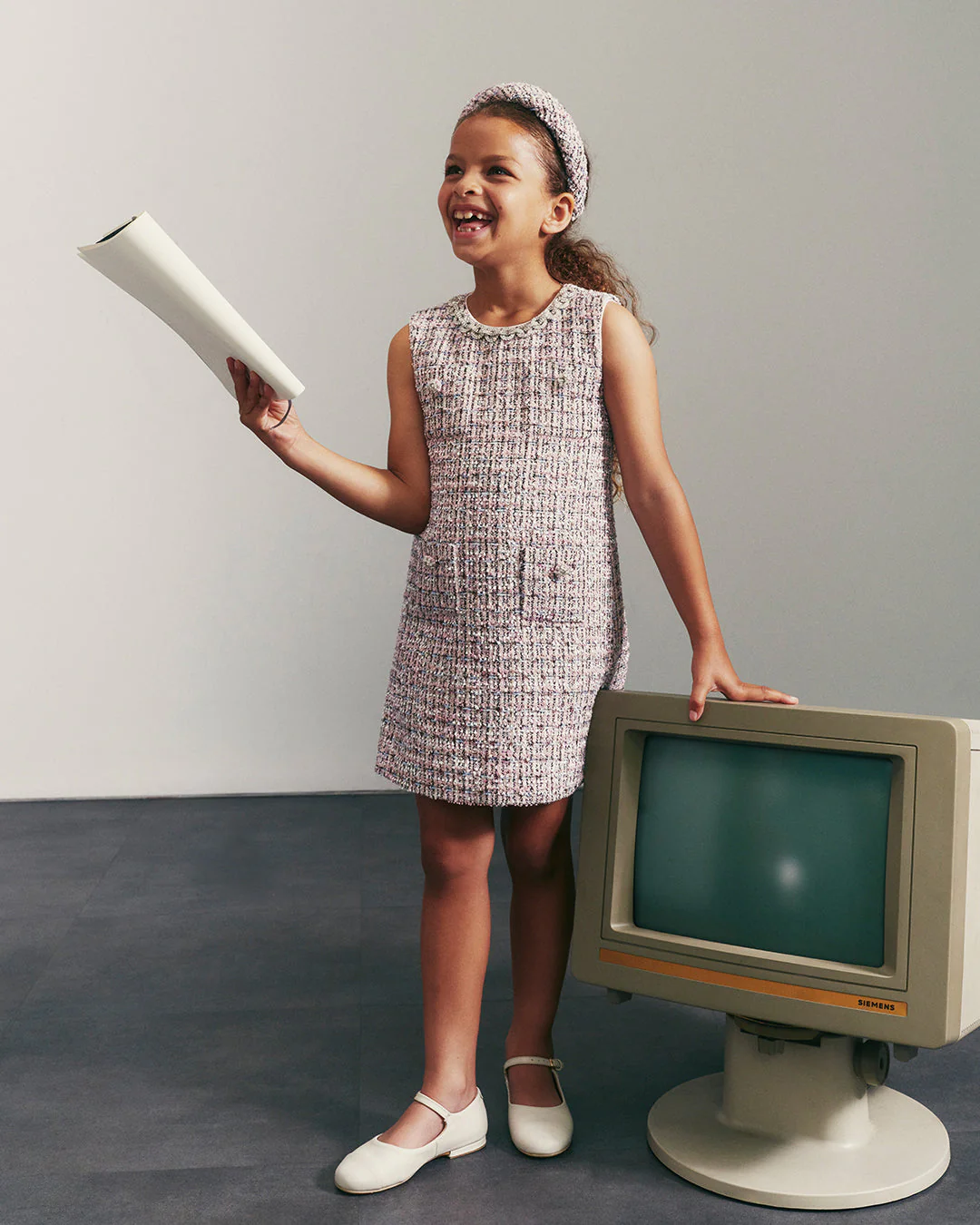 Pink Boucle Dress - Image 3