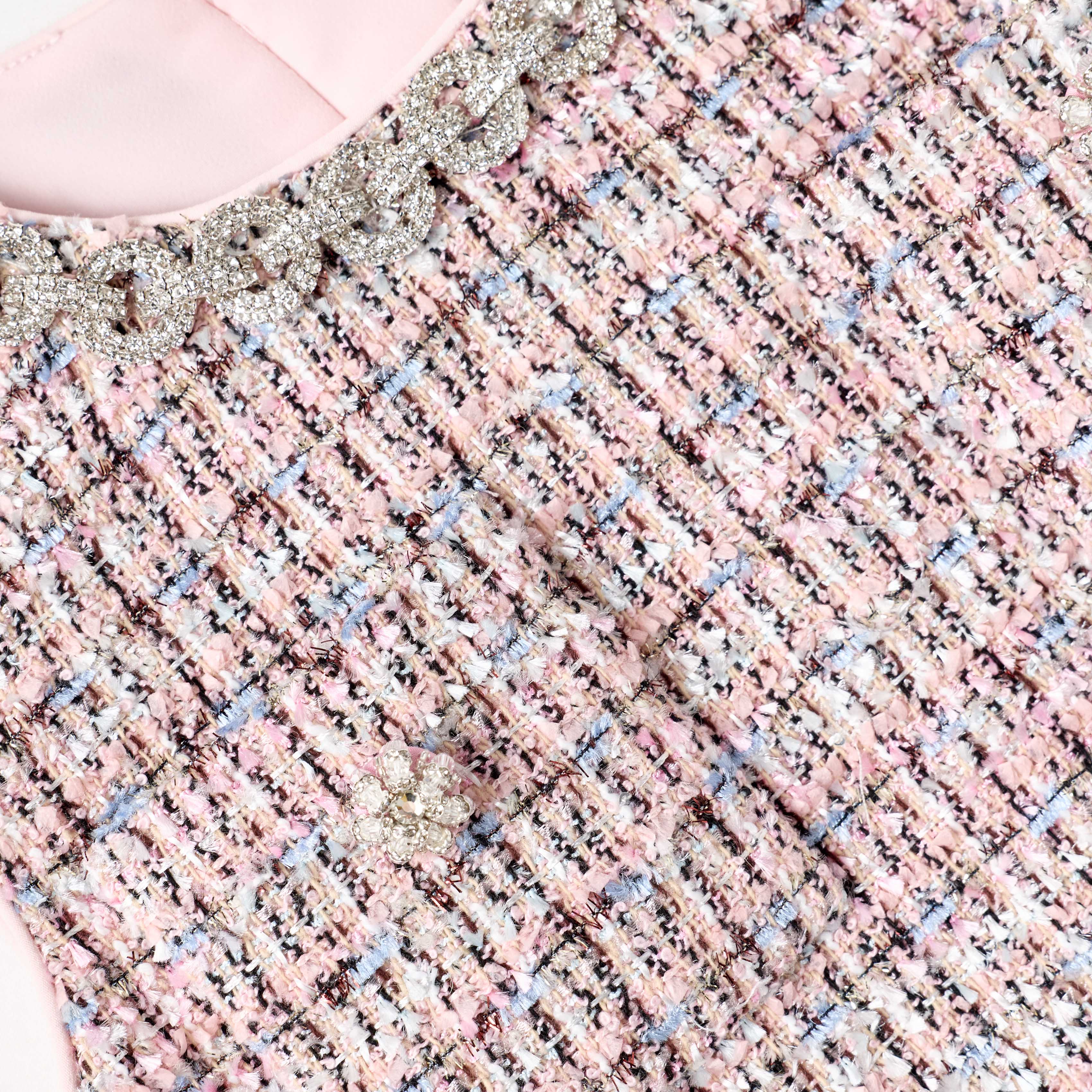 Pink Boucle Dress - Image 4