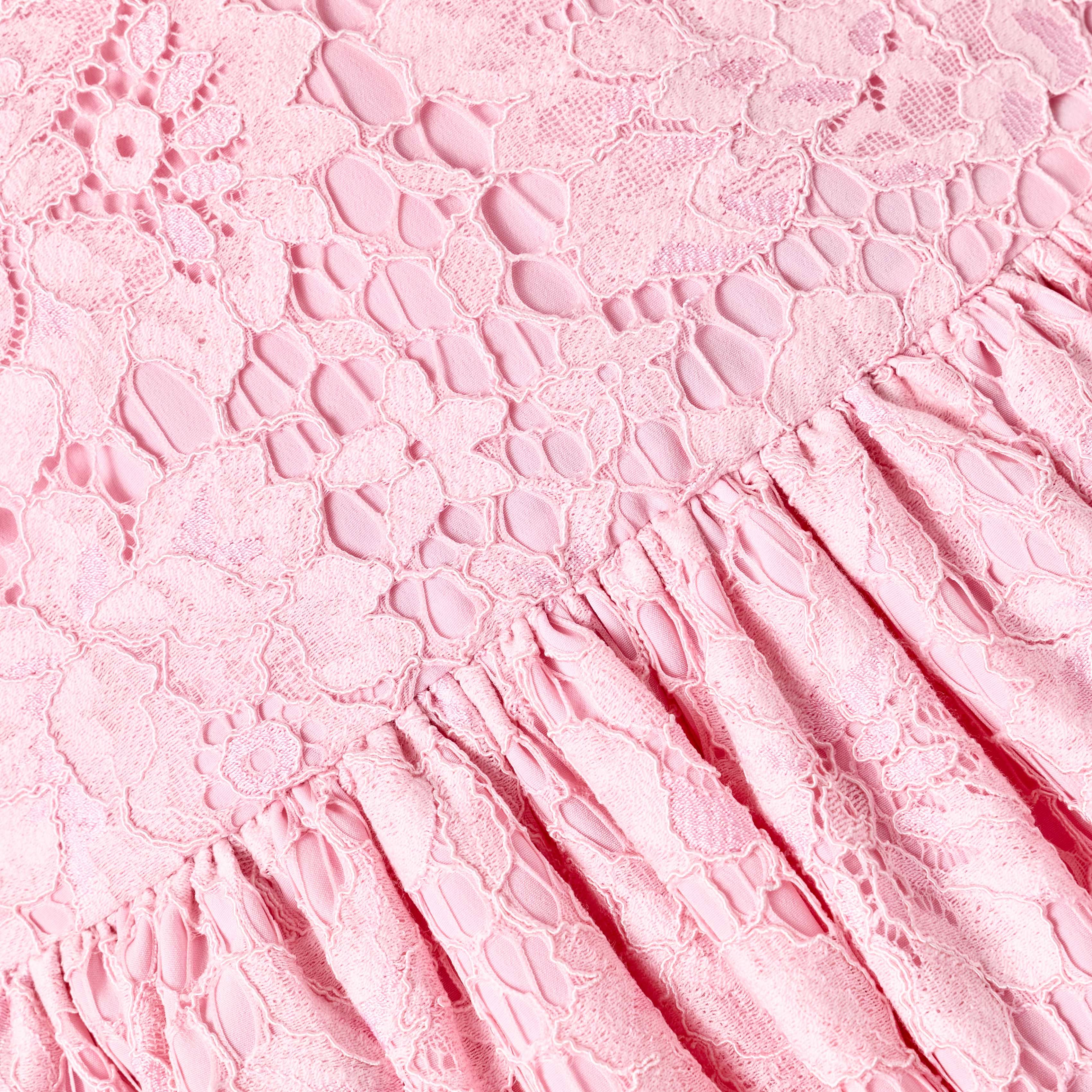 Pink Floral Lace Dress - Image 3