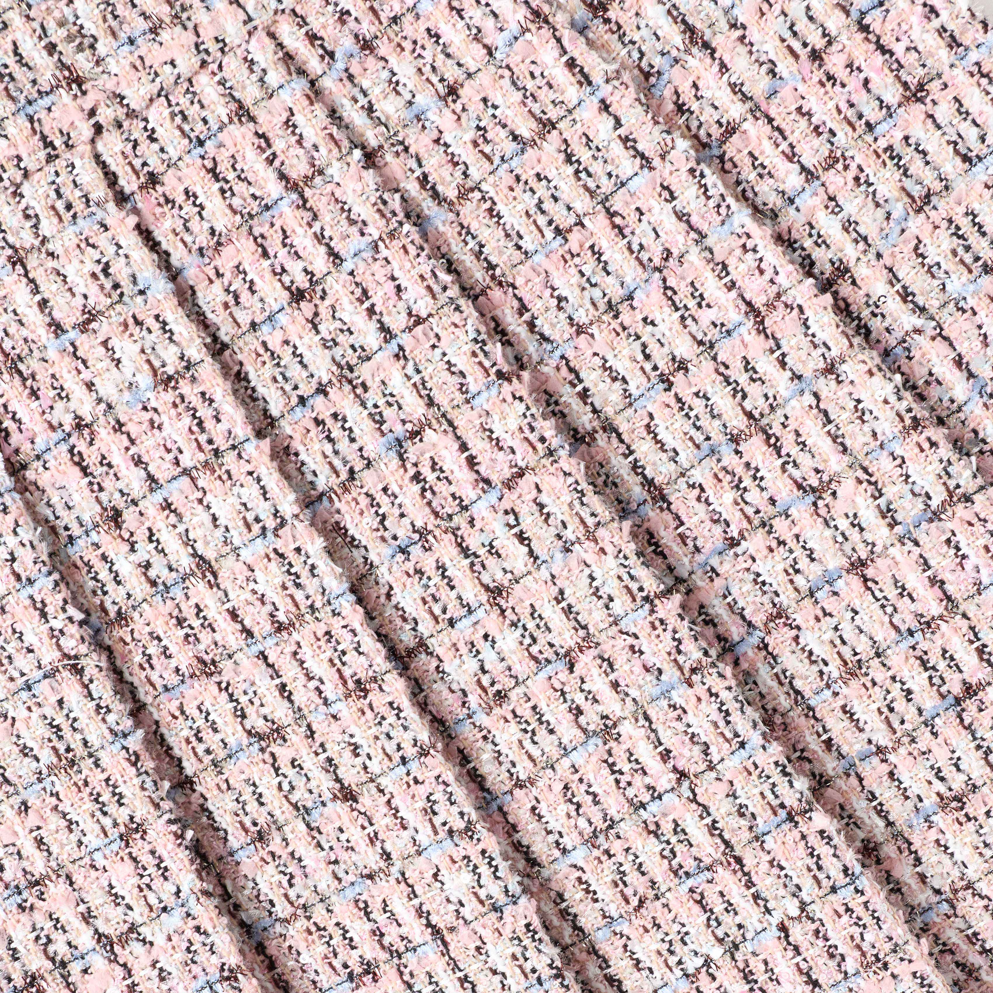 Pink Pleated Boucle Skirt - Image 4