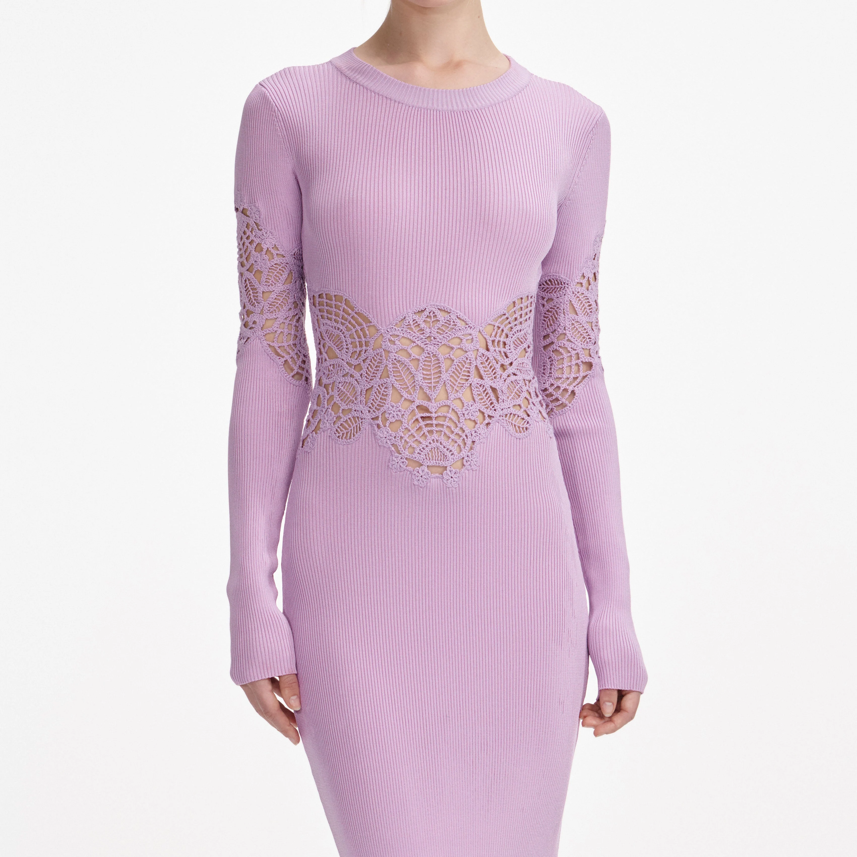 Pink Viscose Knit Cut Out Maxi Dress - Image 4