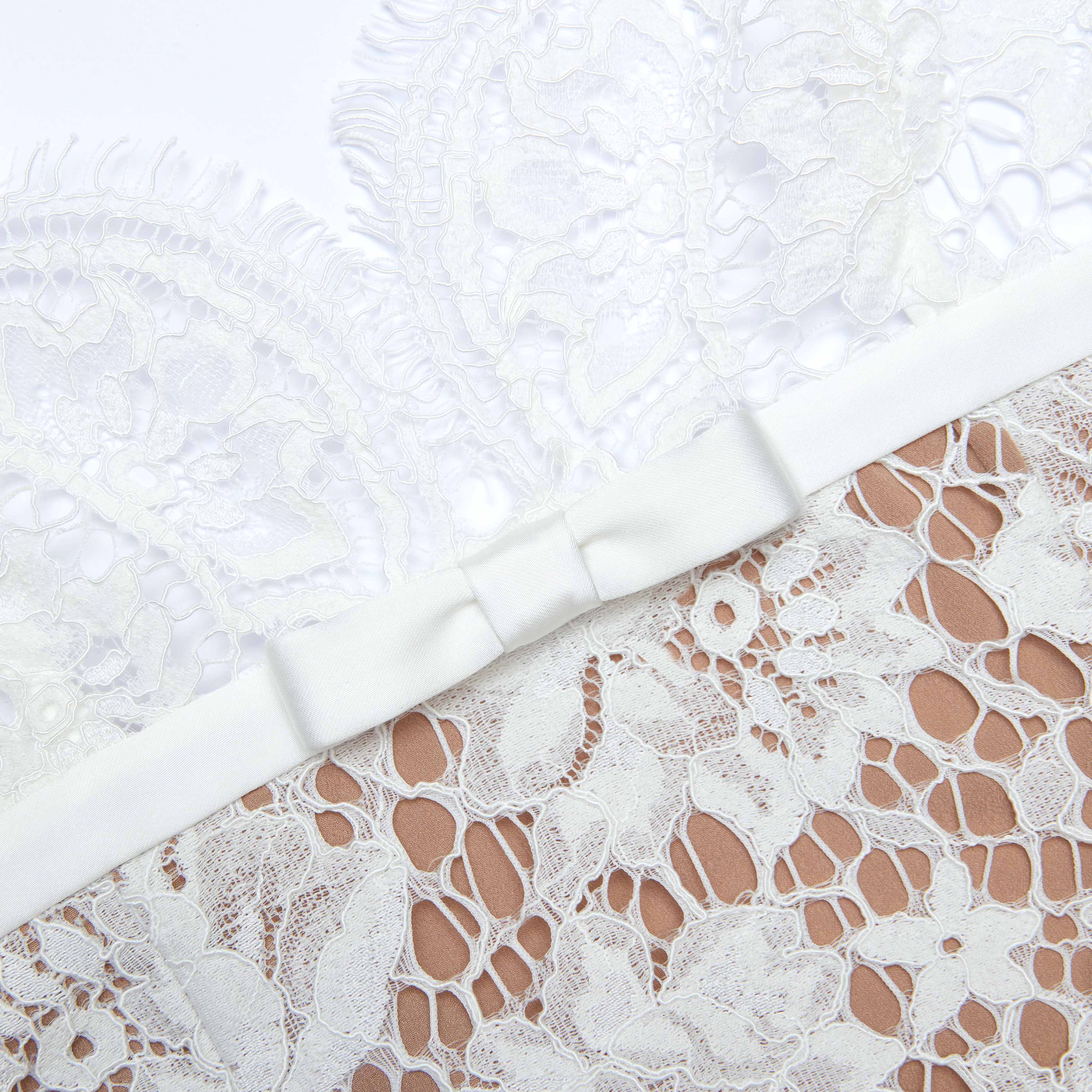 White Floral Lace Maxi Dress - Image 5