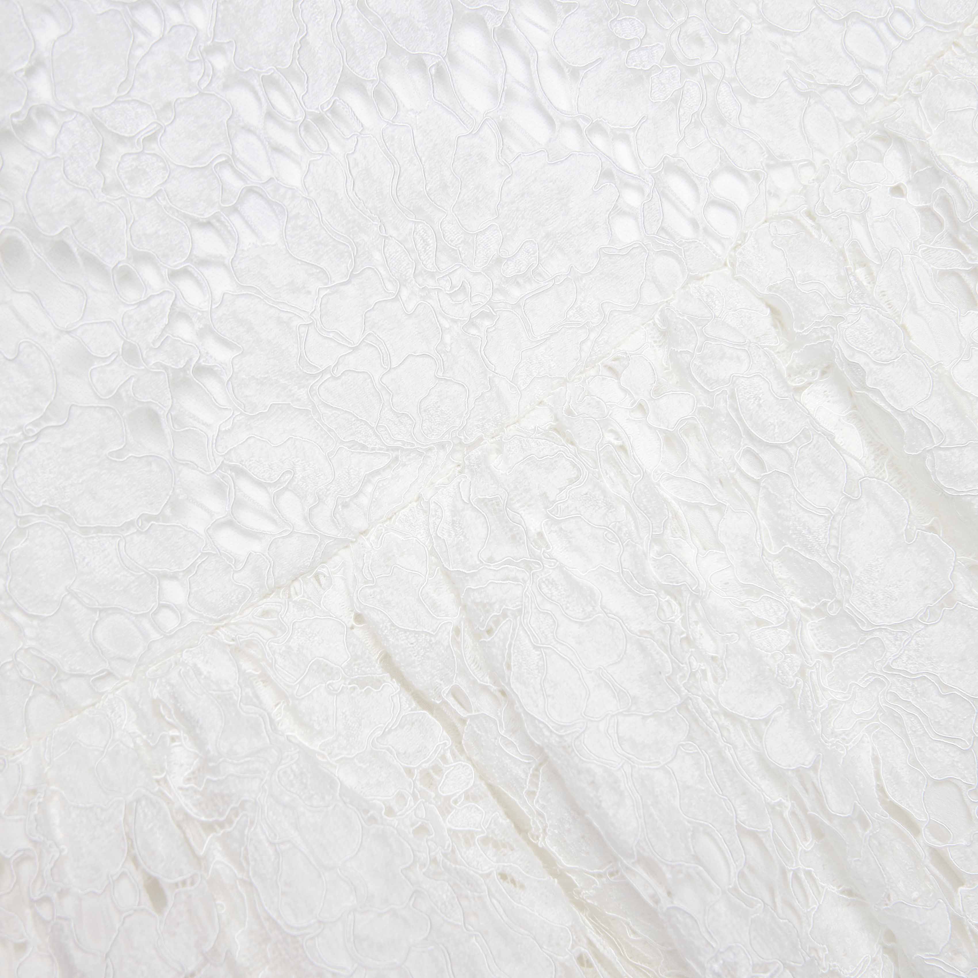 White Floral Lace Mini Dress - Image 5