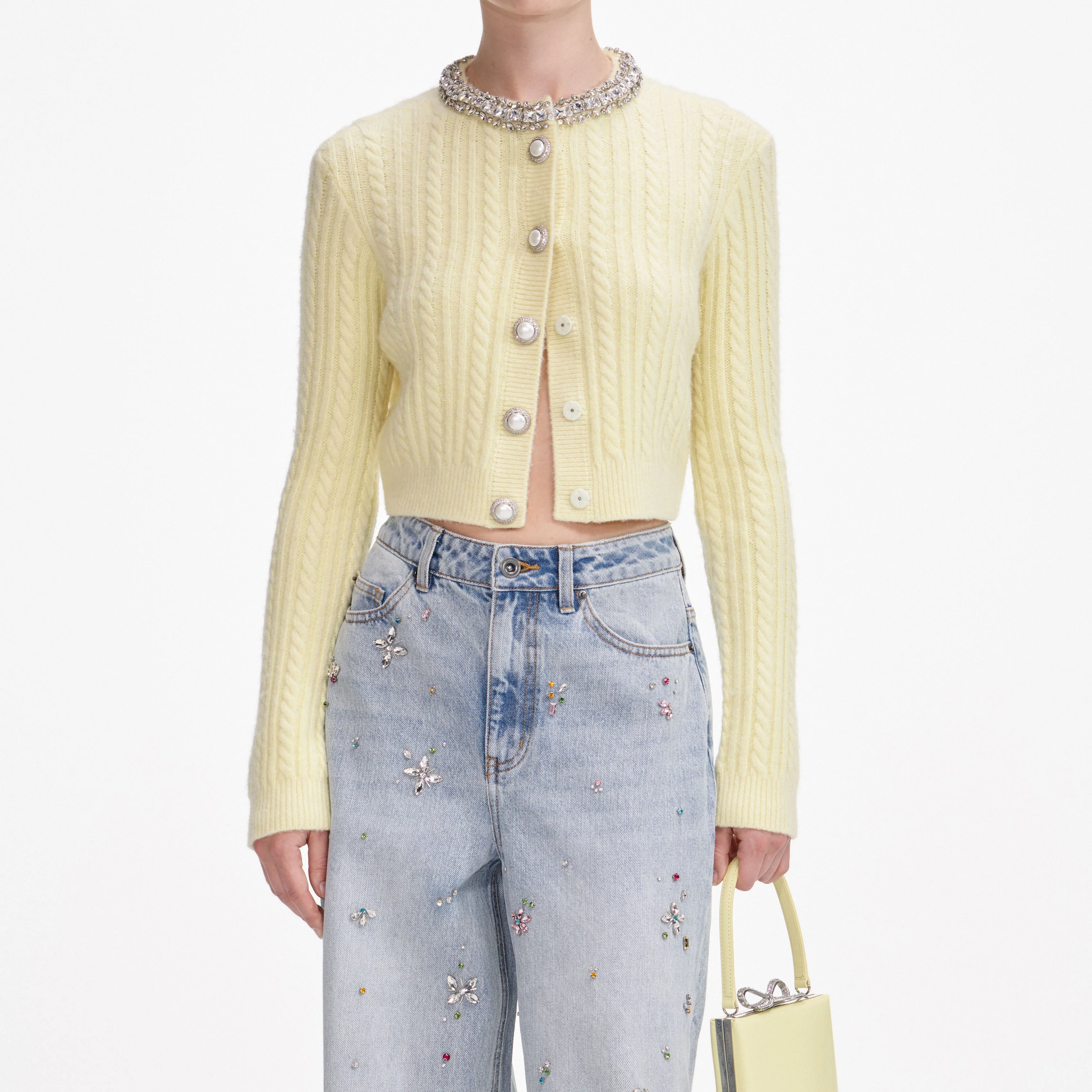 Yellow Alpaca Cardigan - Image 4