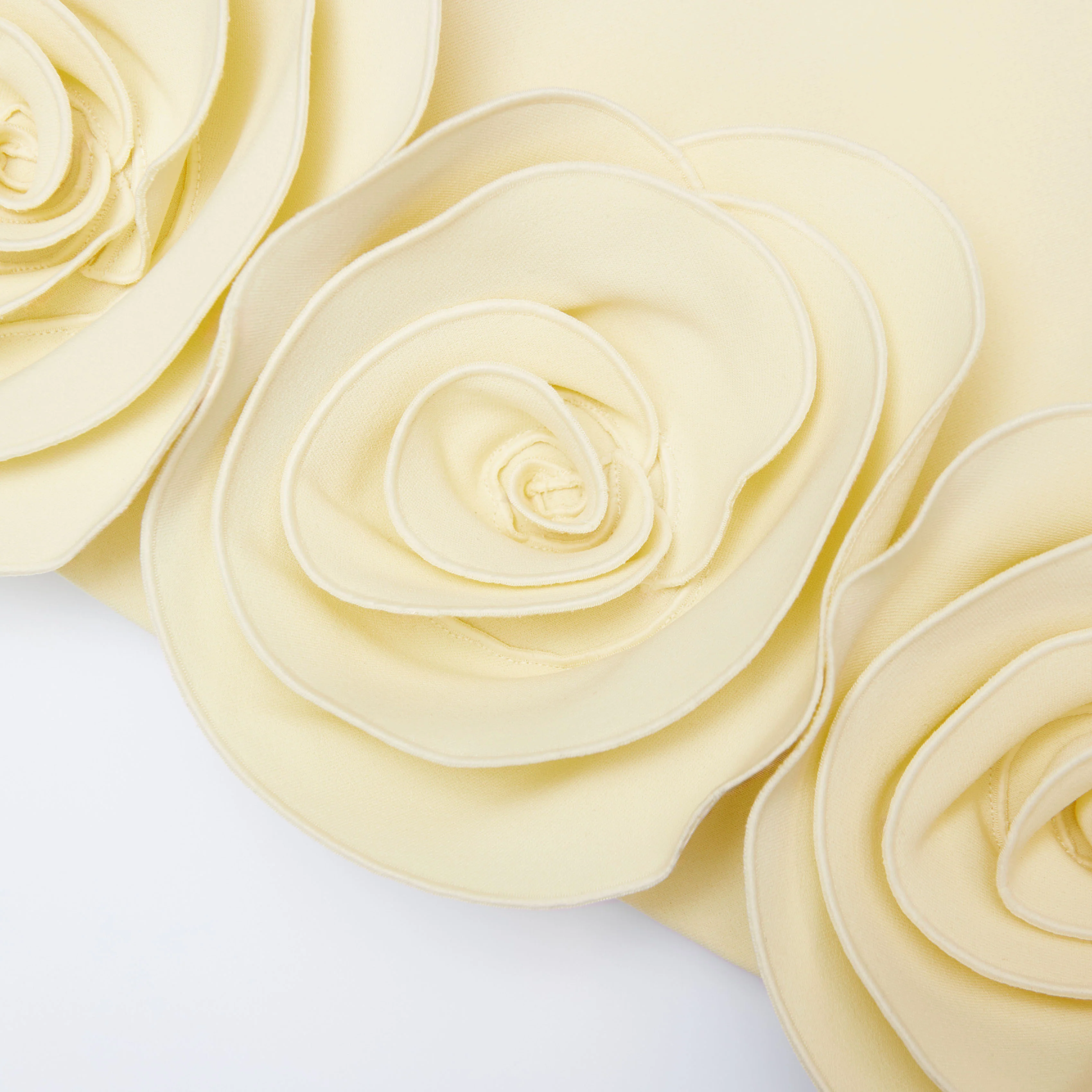Yellow Crepe 3D Flower Mini Dress - Image 5