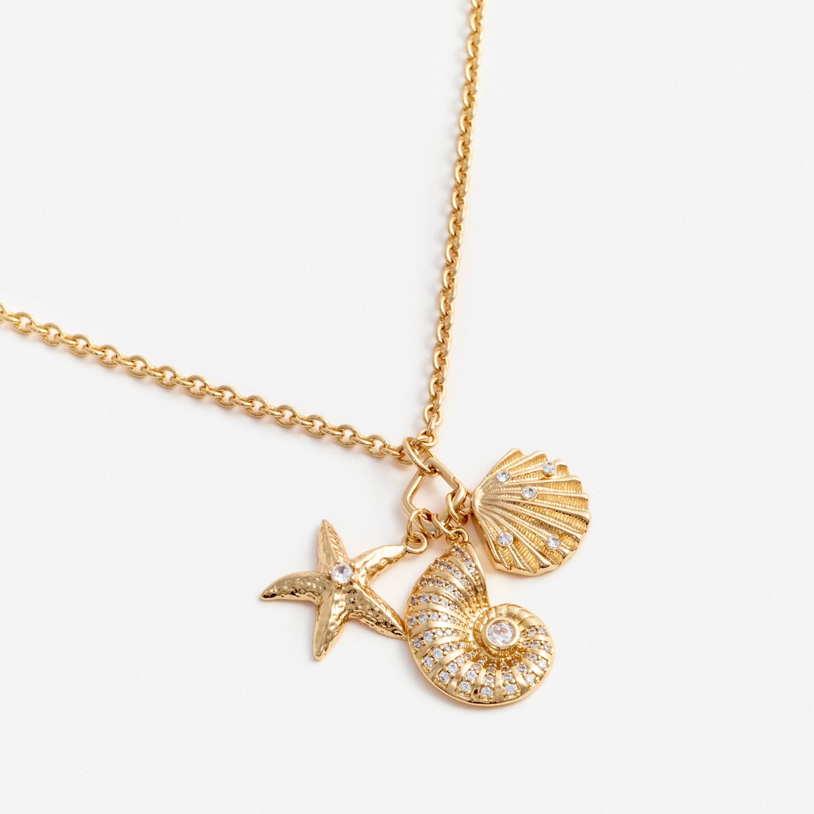 Gold Multi Charm Necklace - Image 5
