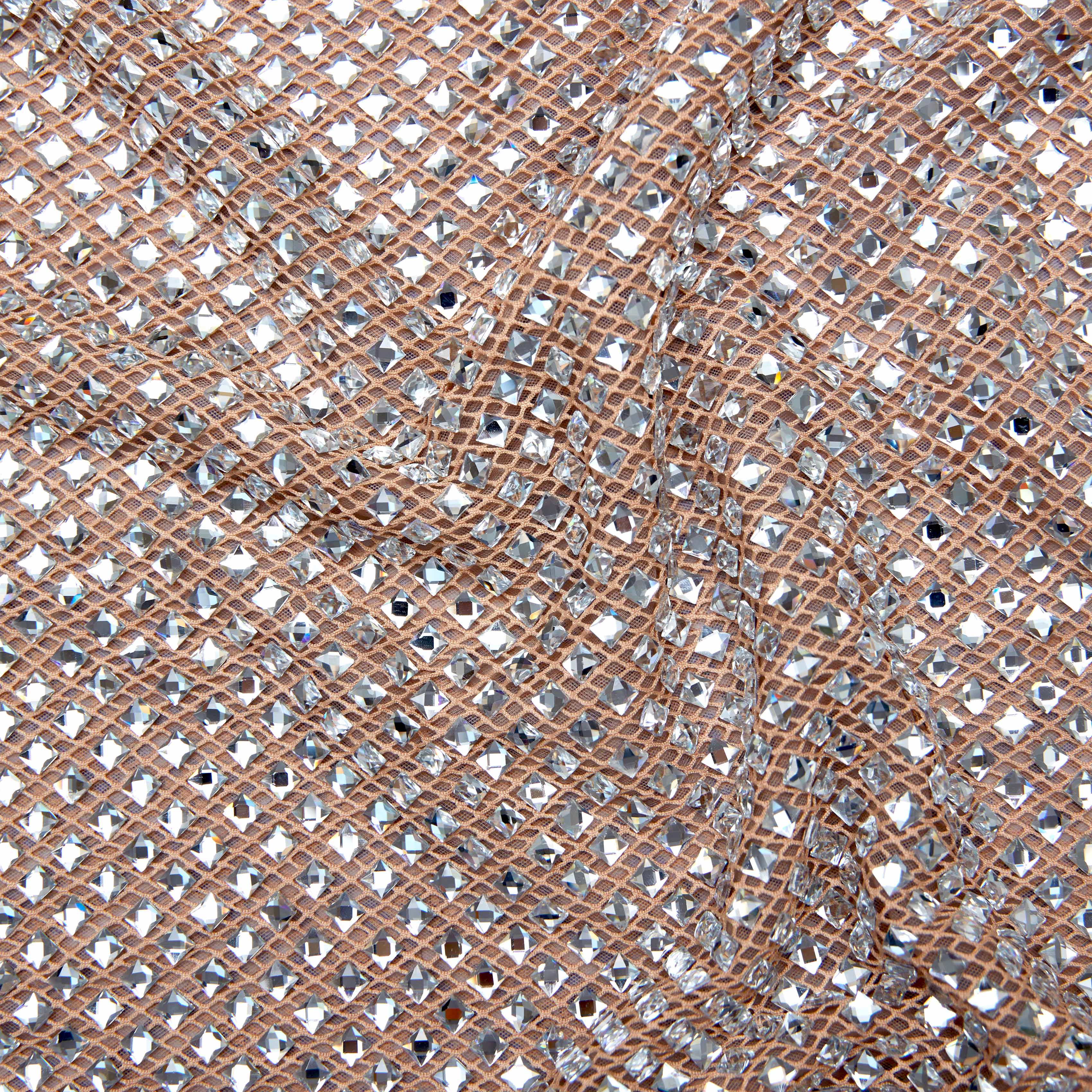 Silver Rhinestone Drape Maxi Dress - Image 5