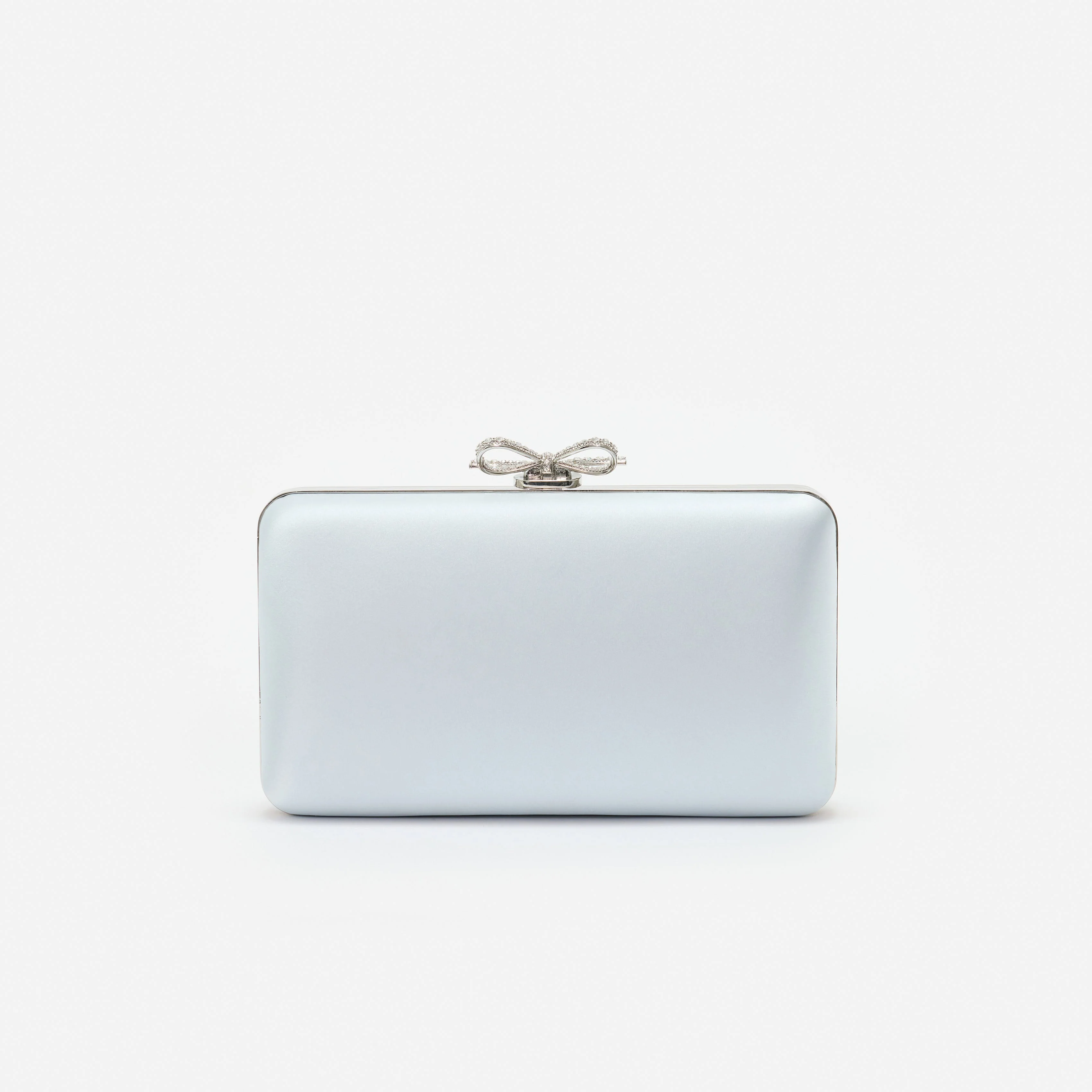Blue Satin Clutch Bag - Image 3