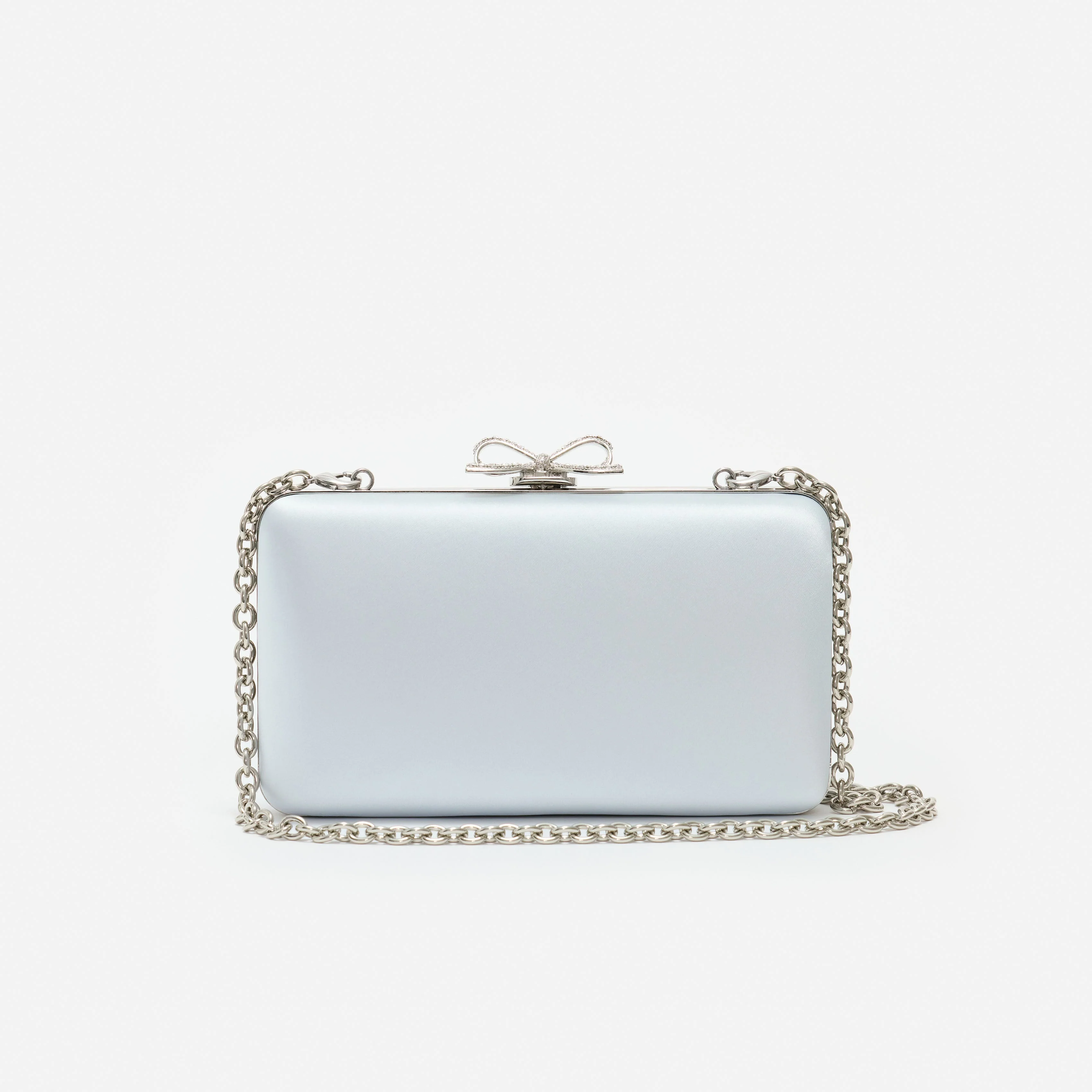 Blue Satin Clutch Bag - Image 4