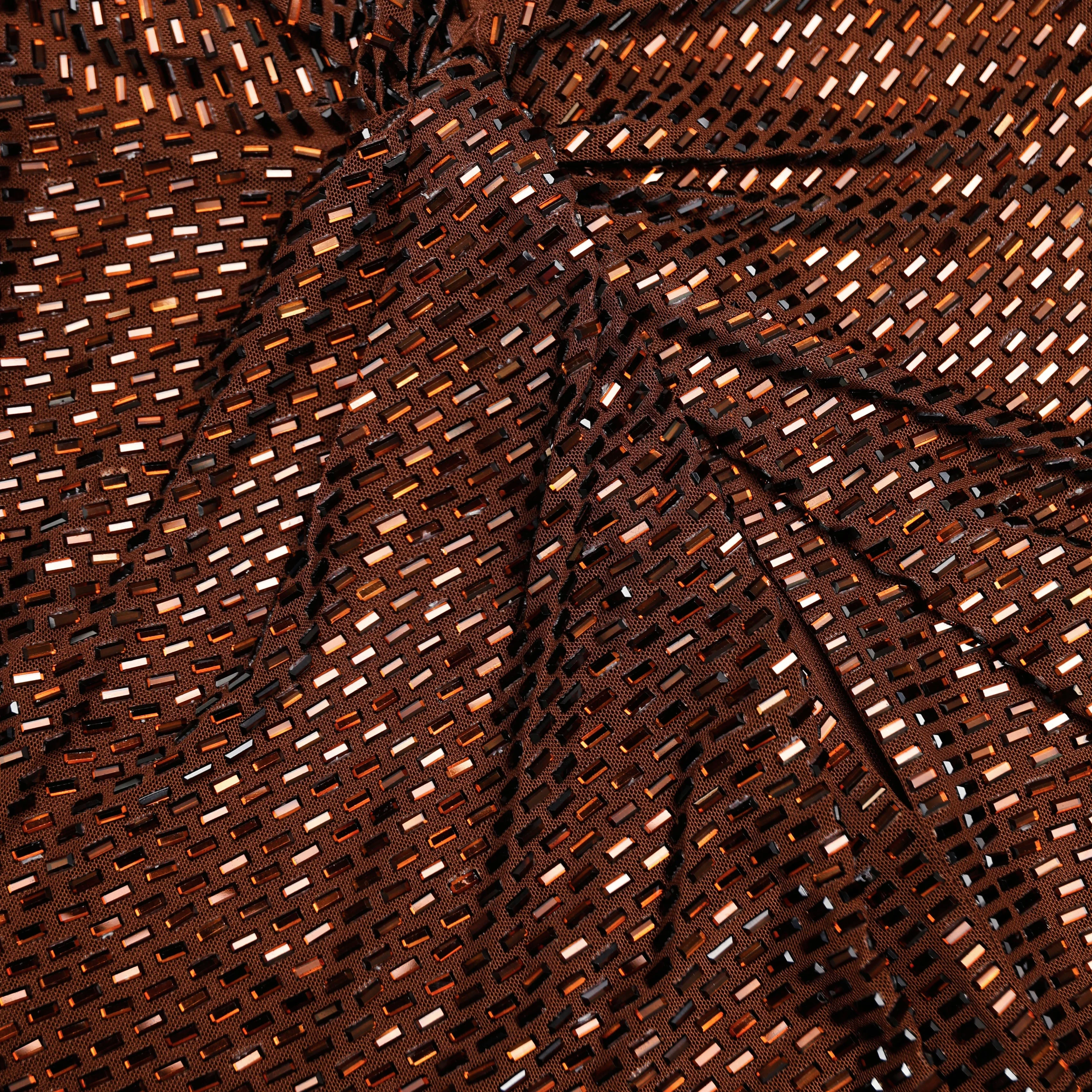 Brown Rhinestone Maxi Dress - Image 6
