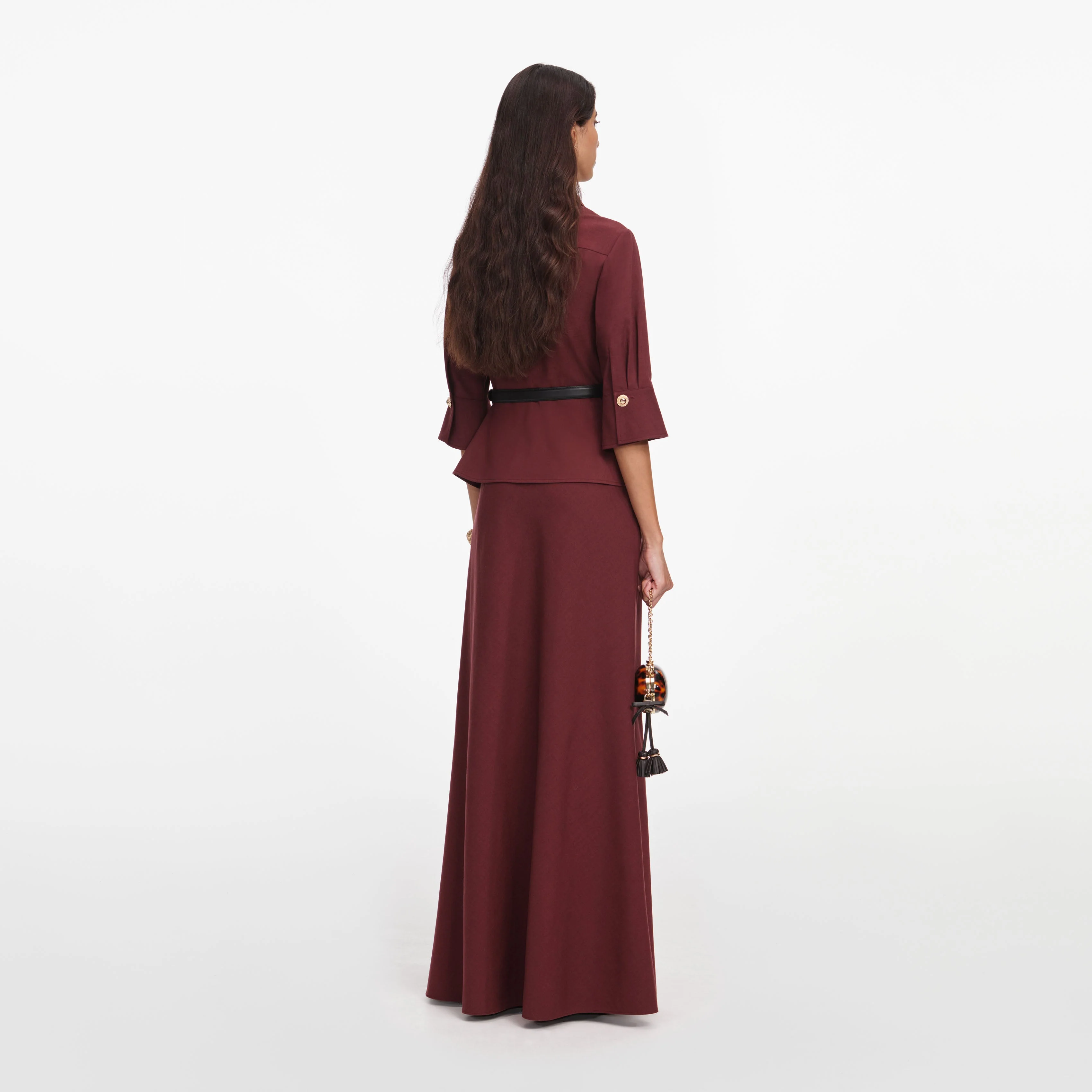 Brown Twill Maxi Dress - Image 3