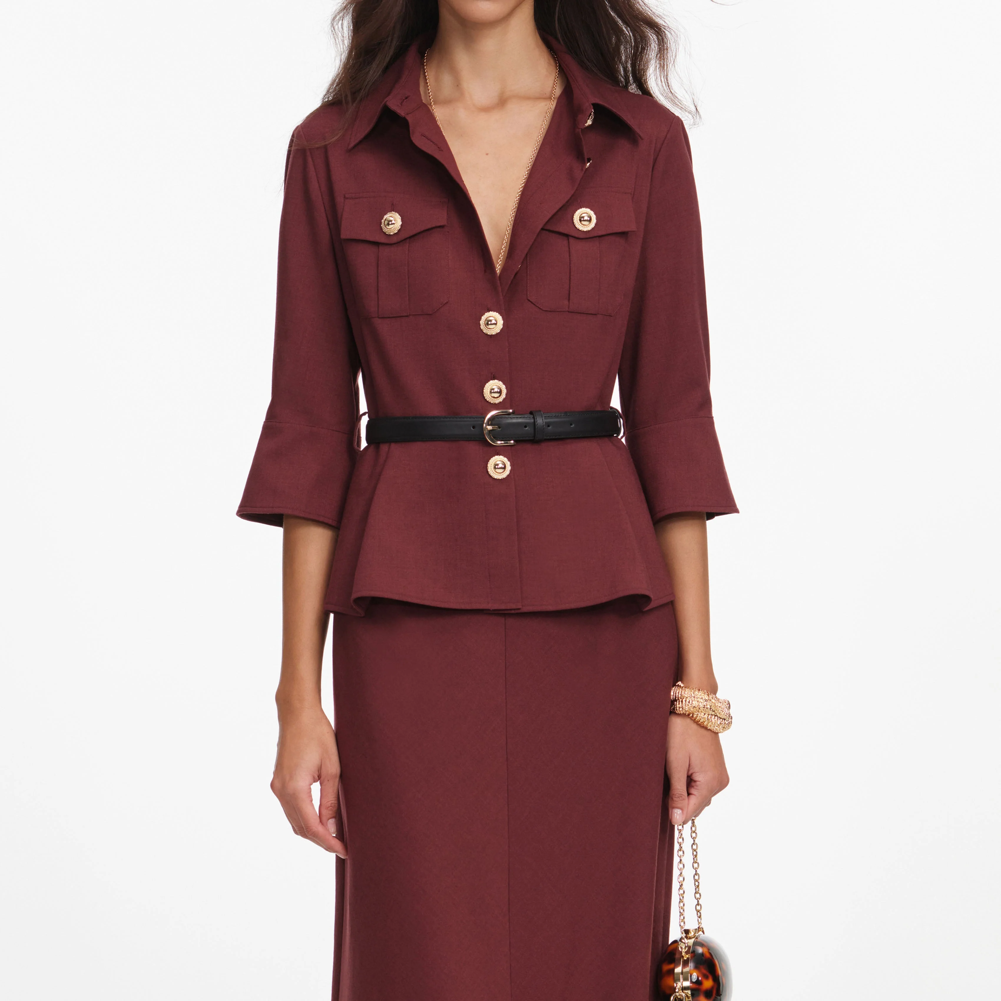 Brown Twill Maxi Dress - Image 4