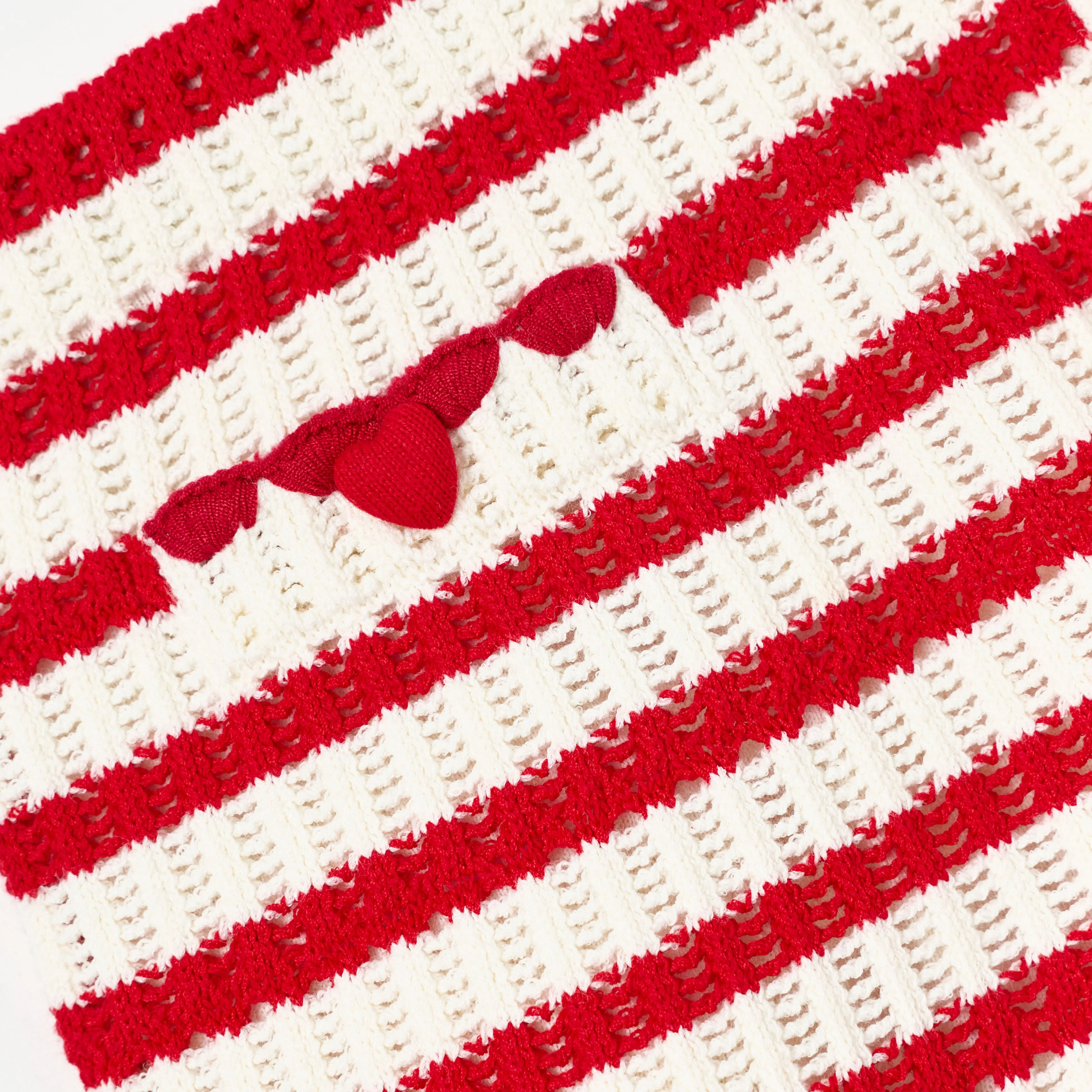 Cream And Red Stripe Knitted Skirt - Image 4