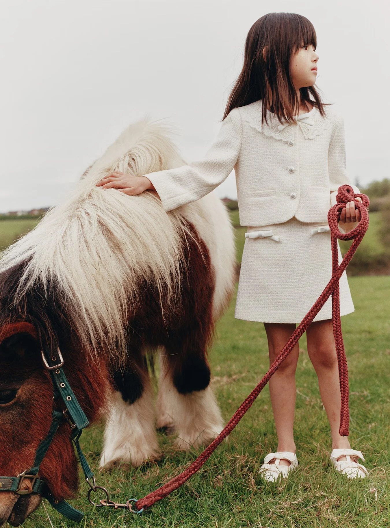 Cream Boucle Skirt - Image 3