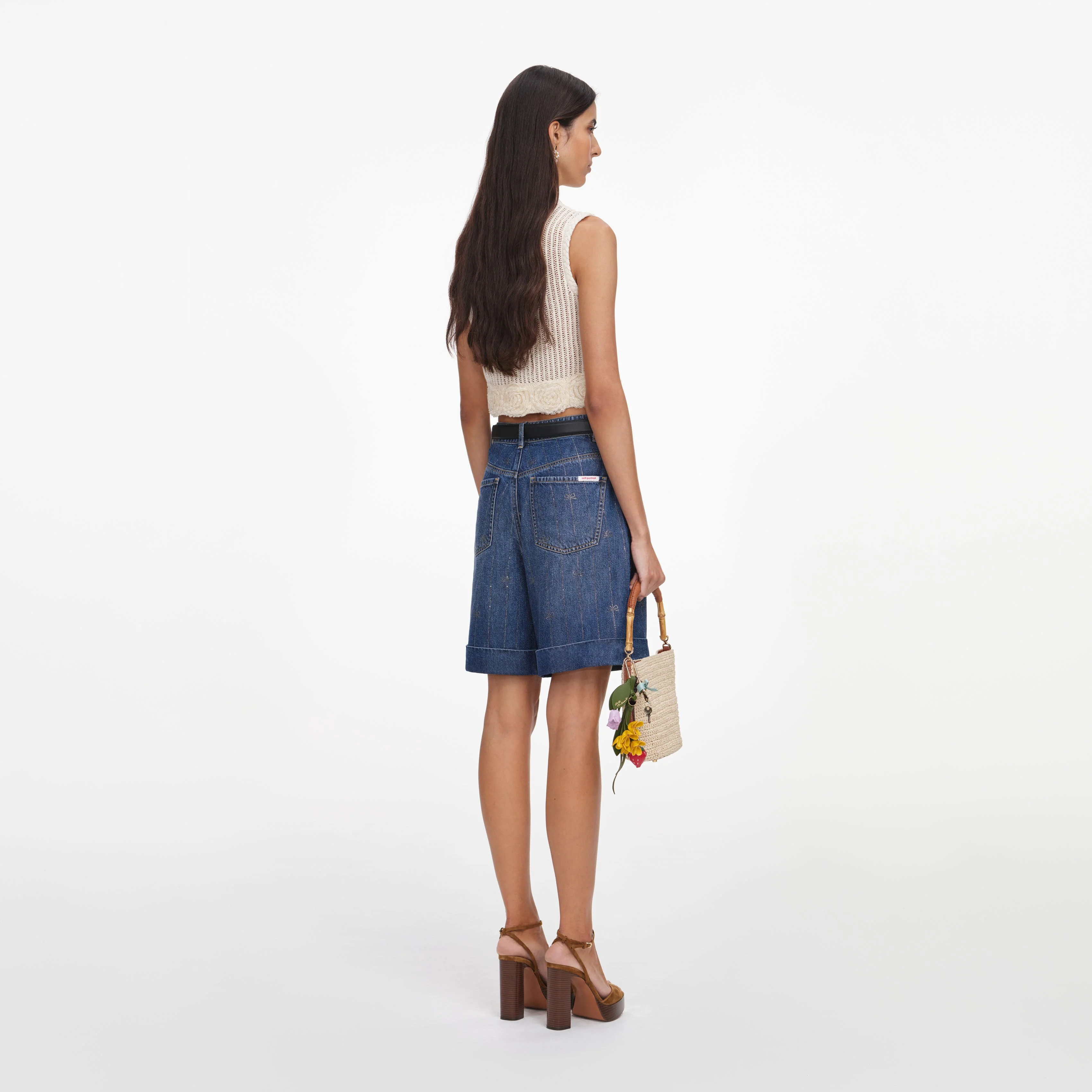 Cream Crochet Flower Knit Top - Image 3