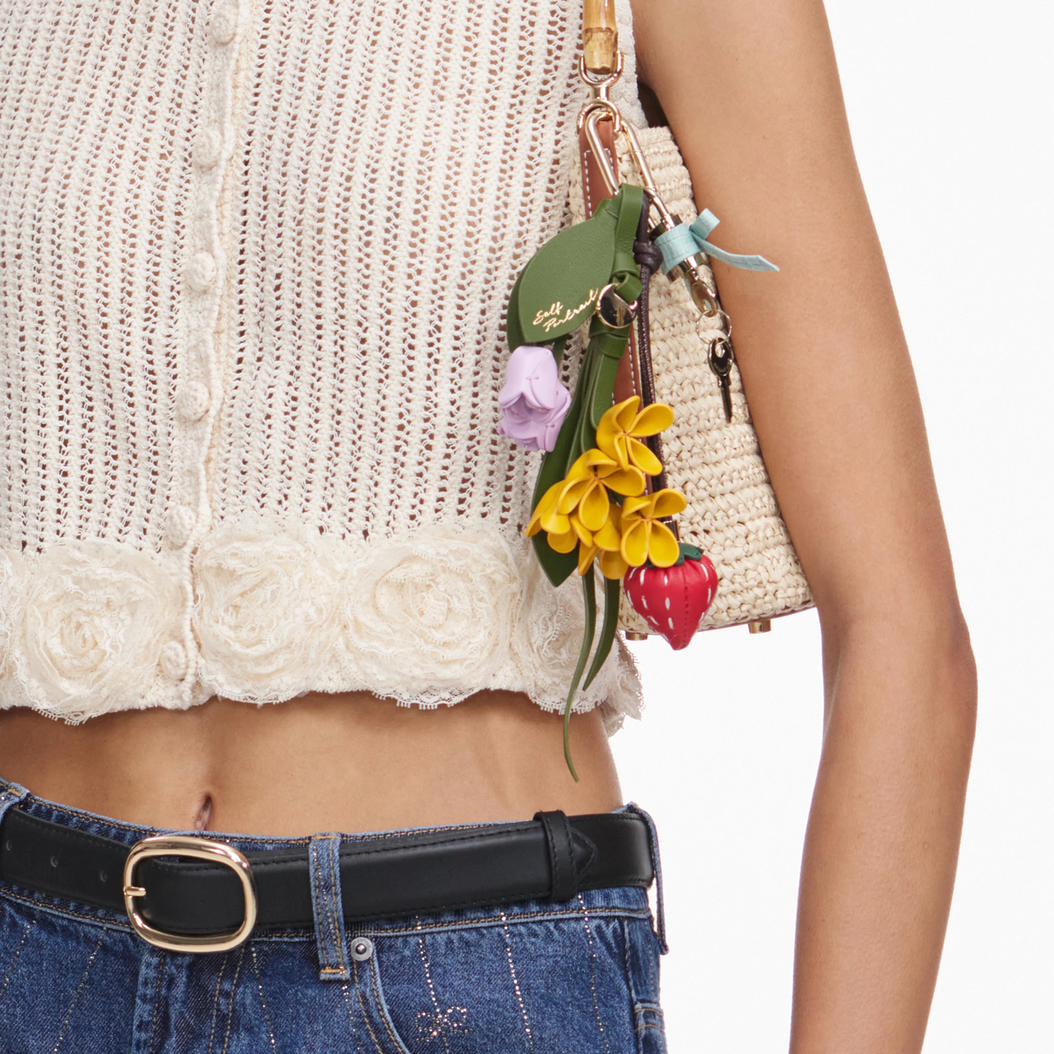 Cream Crochet Flower Knit Top - Image 5