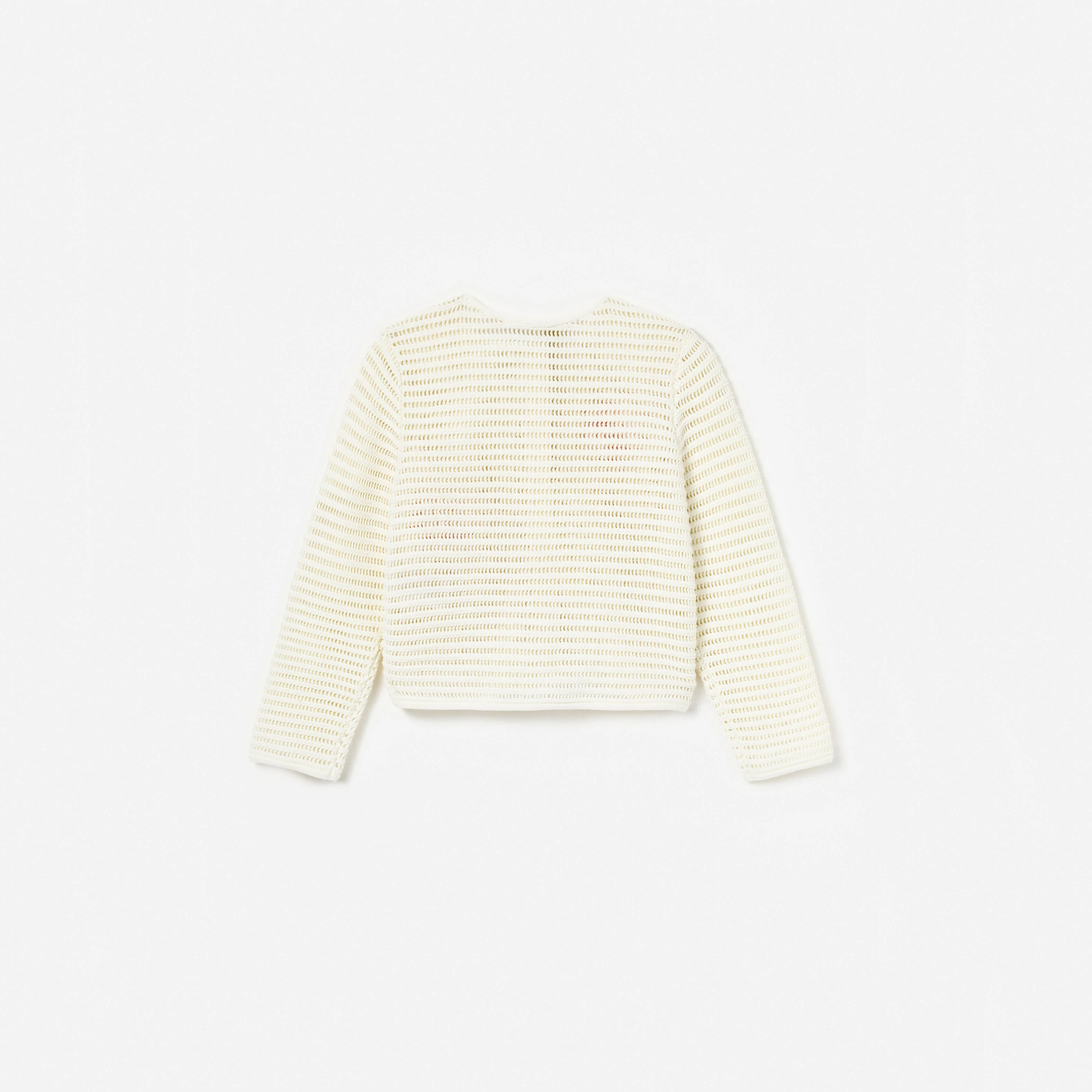 Cream Flower Knitted Cardigan - Image 2