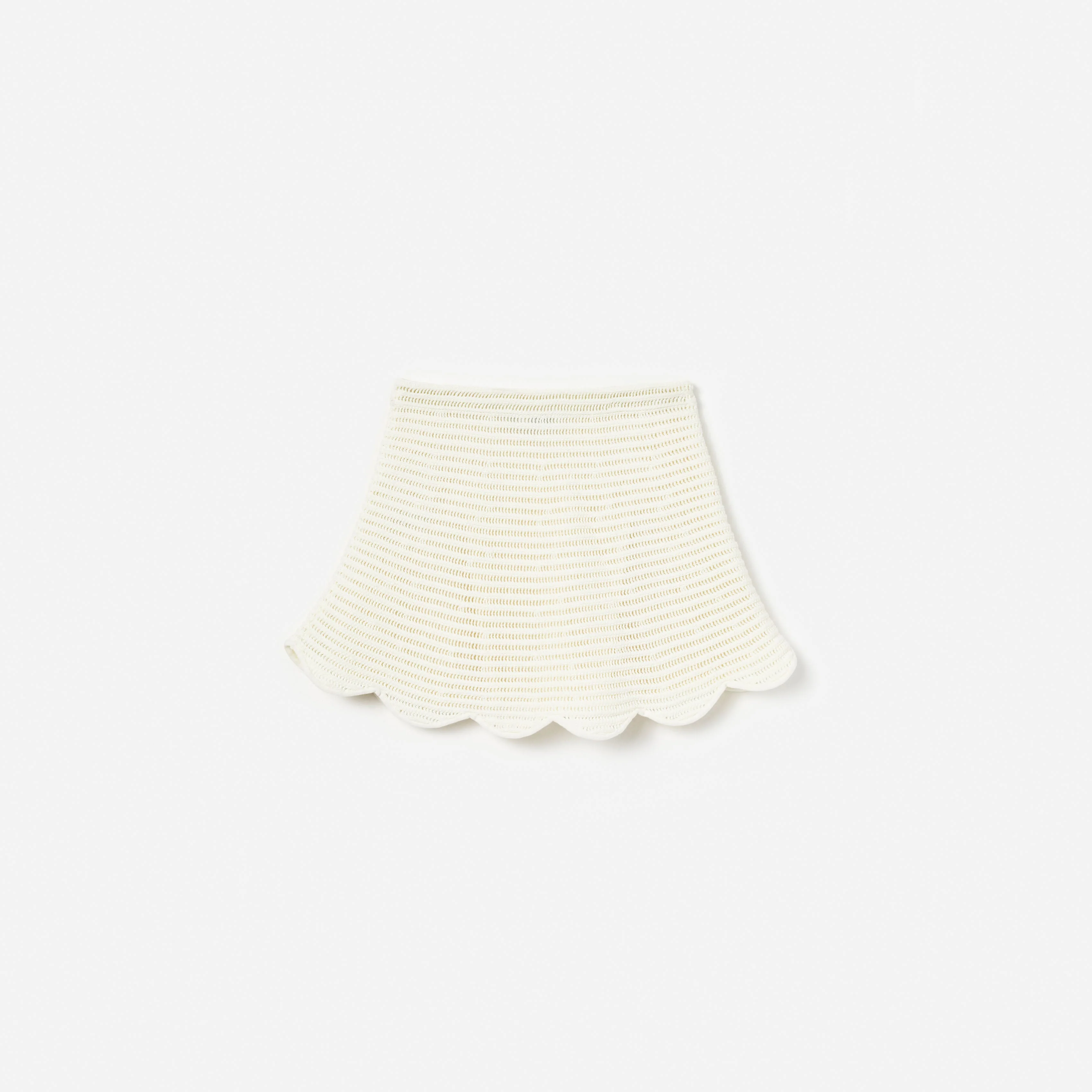 Cream Flower Knitted Skirt - Image 2