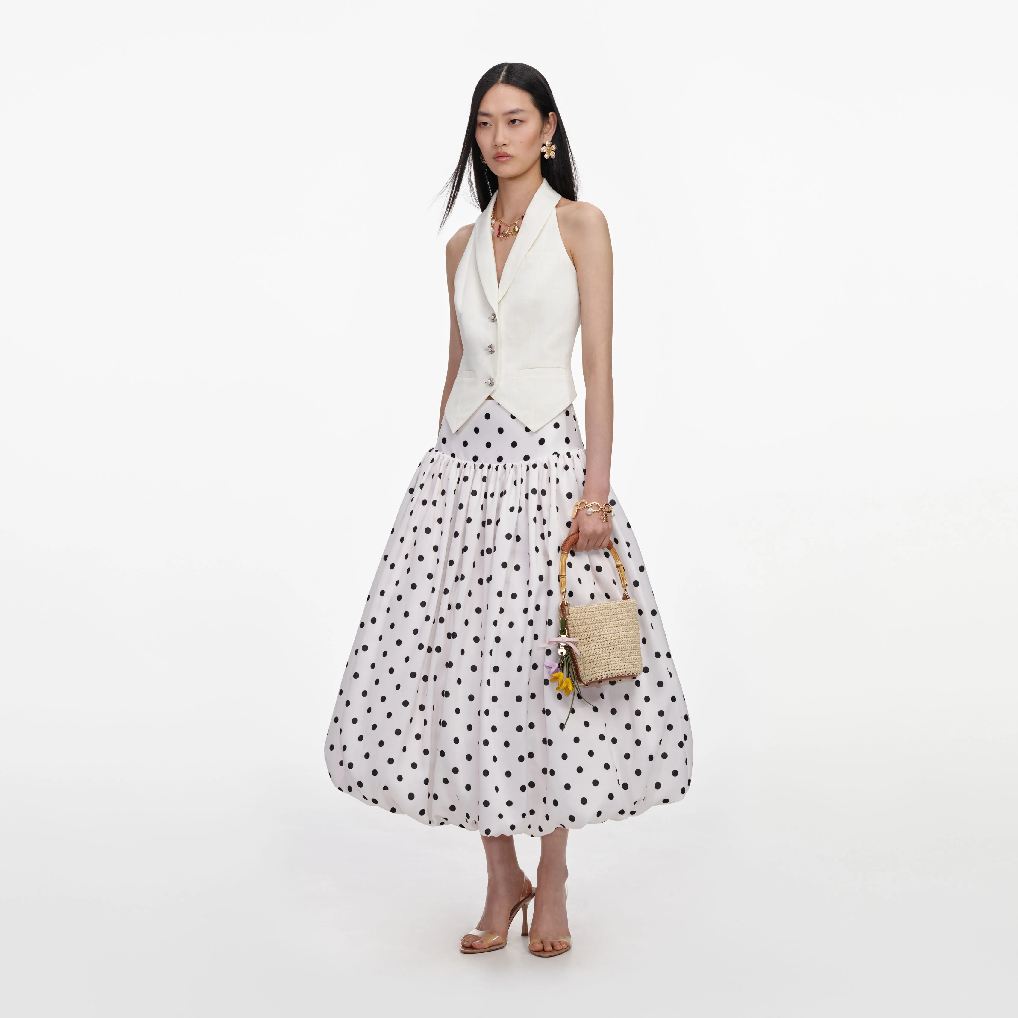 Cream Linen Blend Waistcoat - Image 2