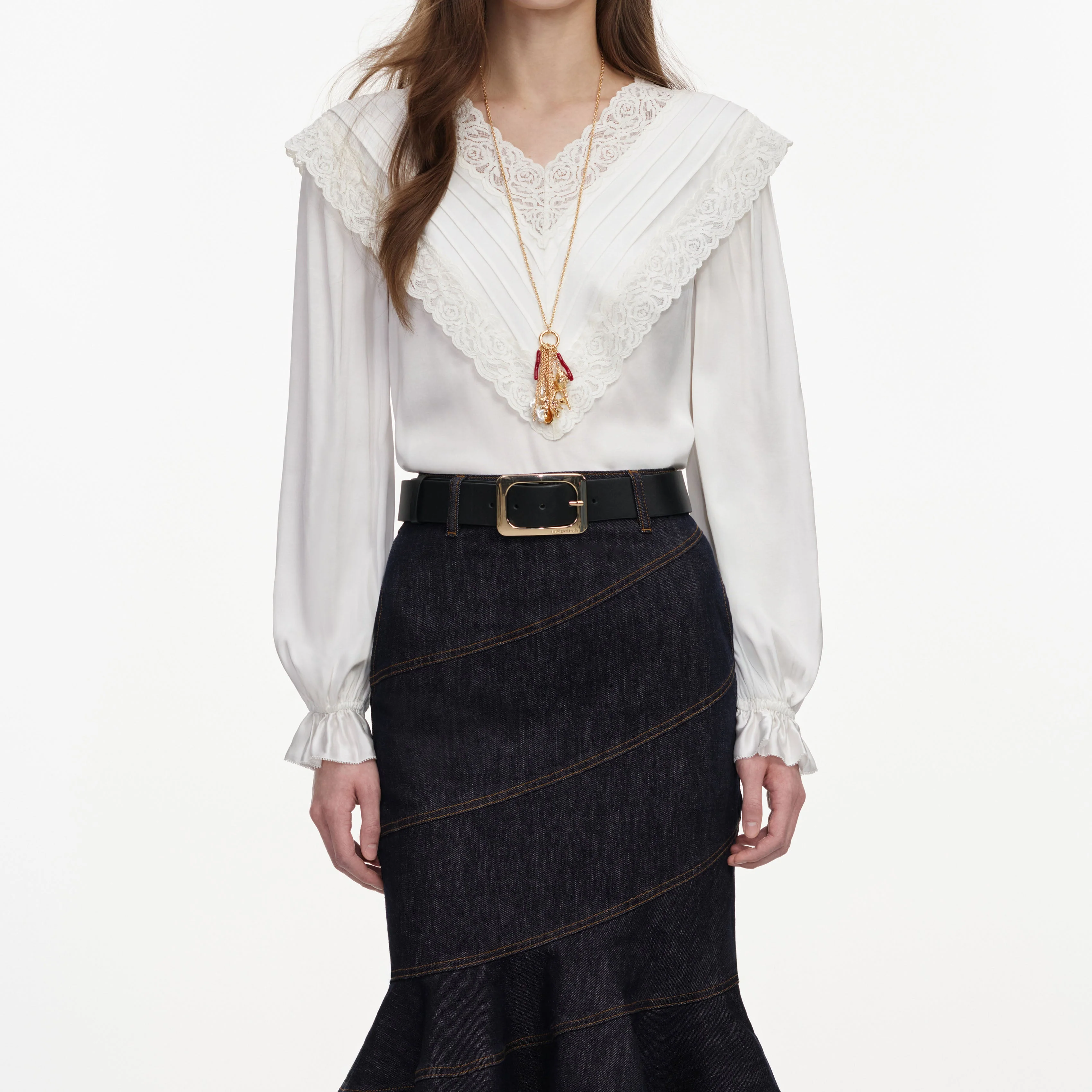 Cream Viscose Lace Top - Image 4