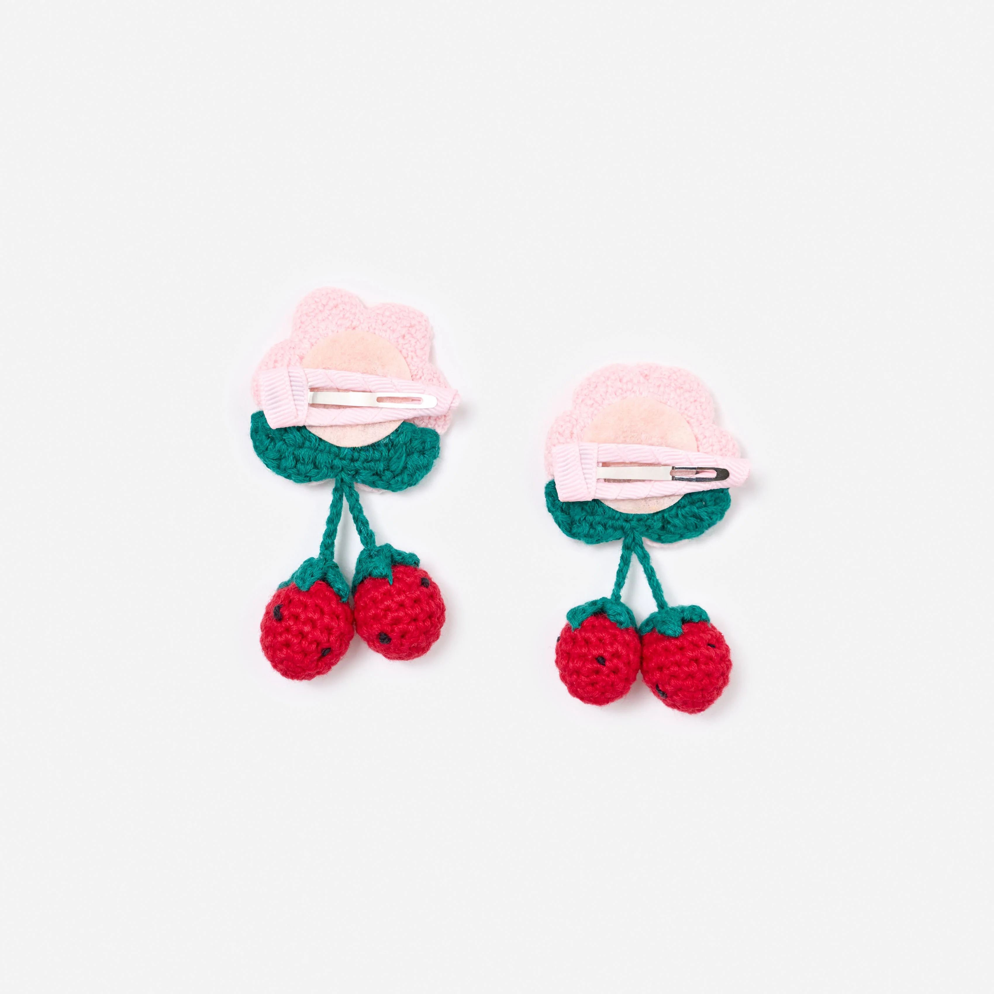 Crochet Flower & Strawberry Hairclips - Image 2