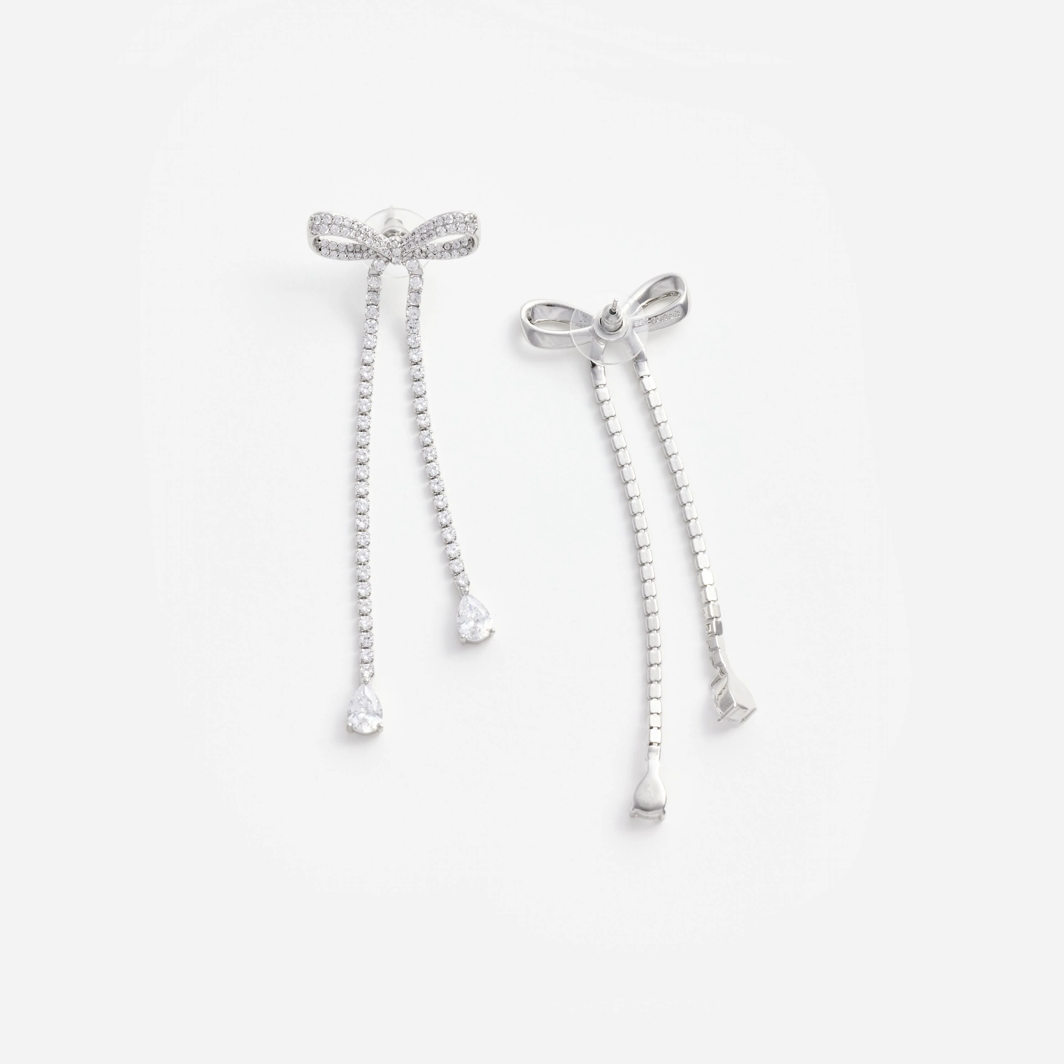 Crystal Bow Dangle Earring - Image 3