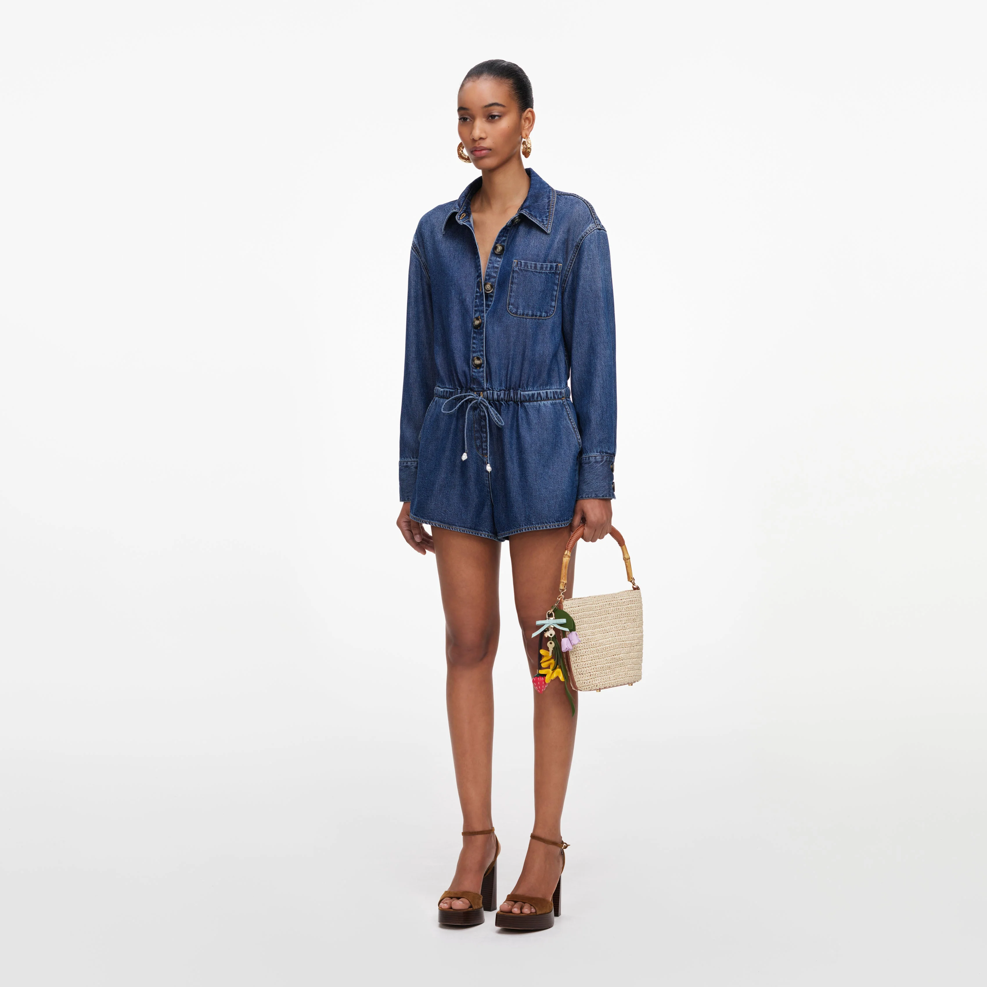 Denim Relaxed Fit Playsuit - Image 2