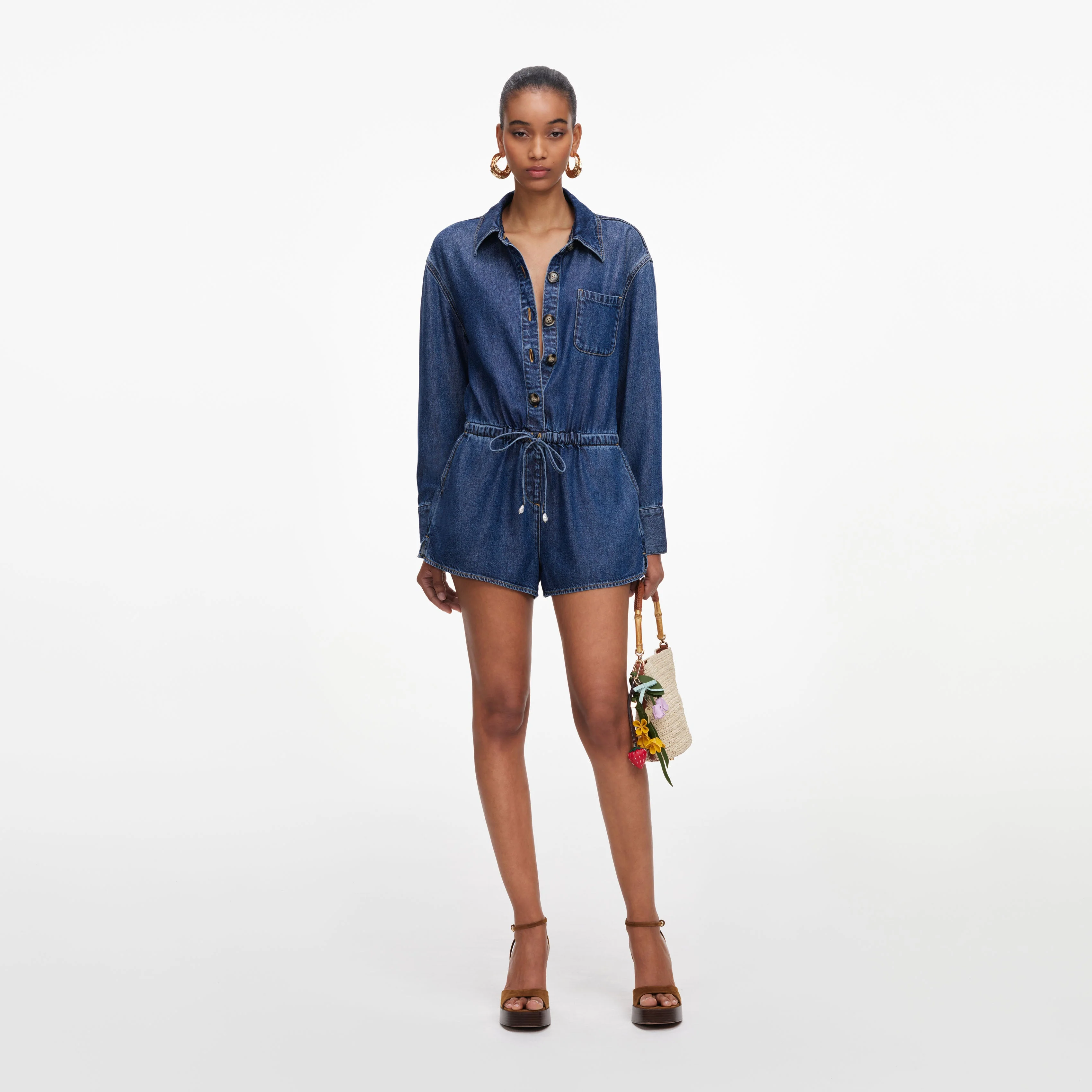 Denim Relaxed Fit Playsuit - Image 4