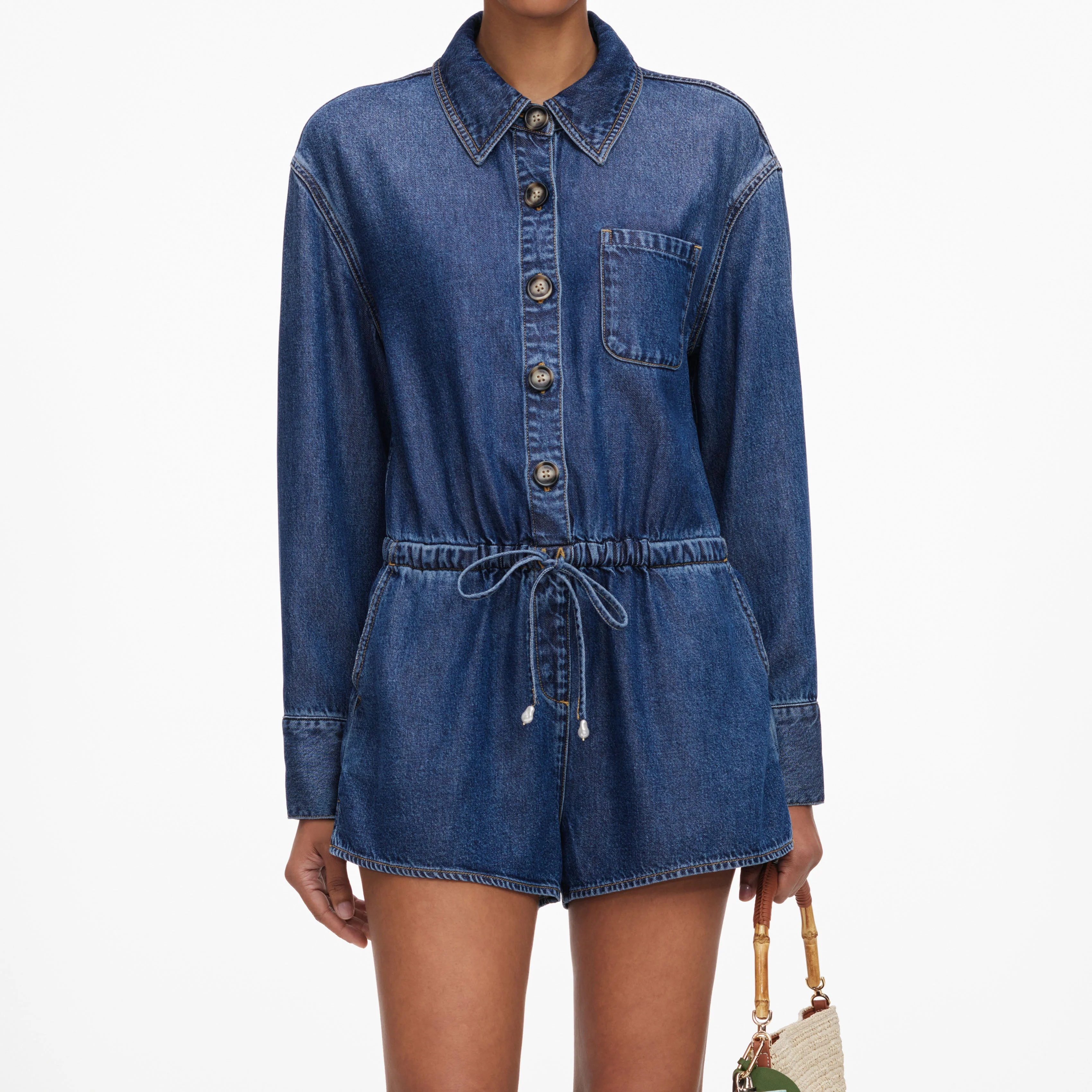 Denim Relaxed Fit Playsuit - Image 5