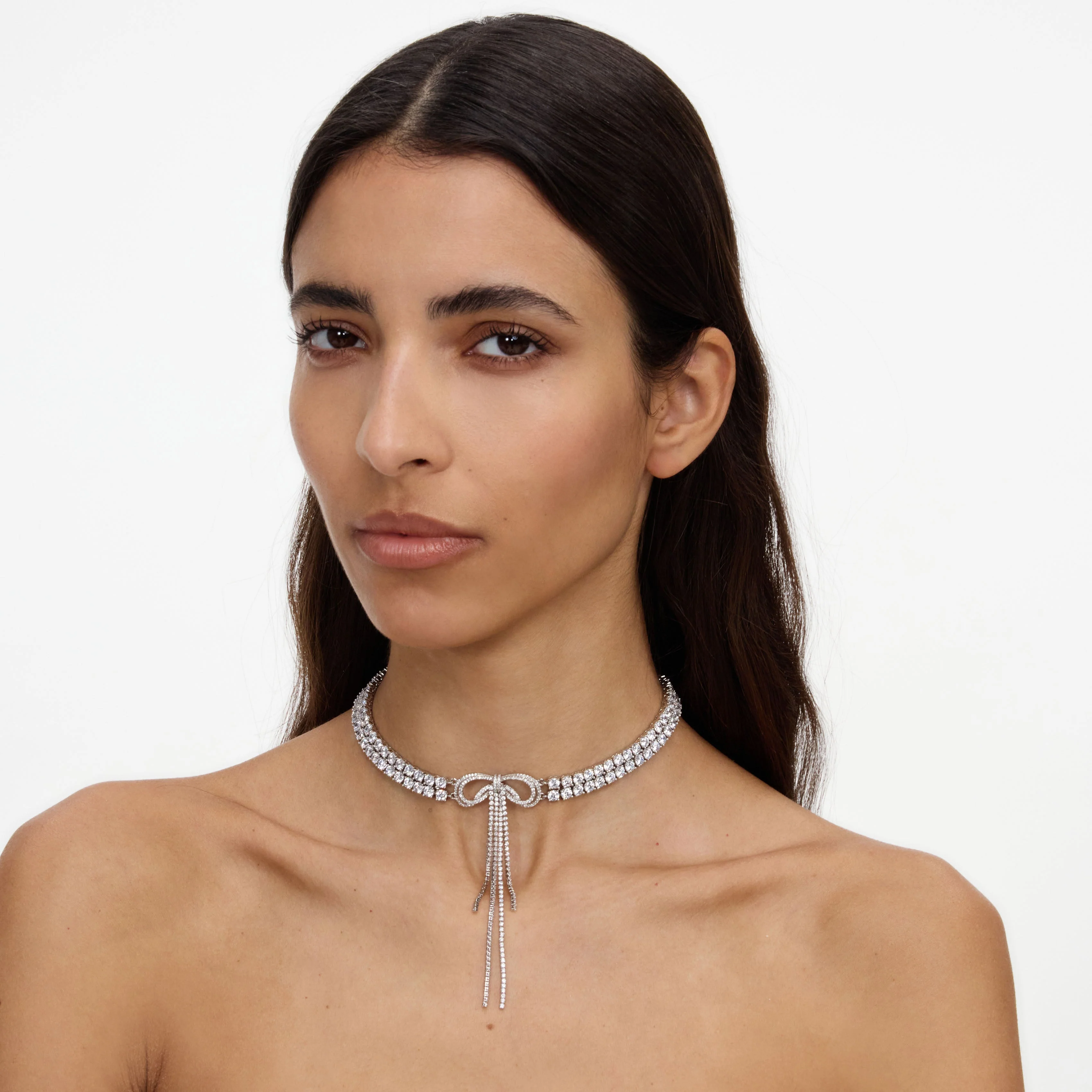 Double Crystal Bow Choker - Image 2