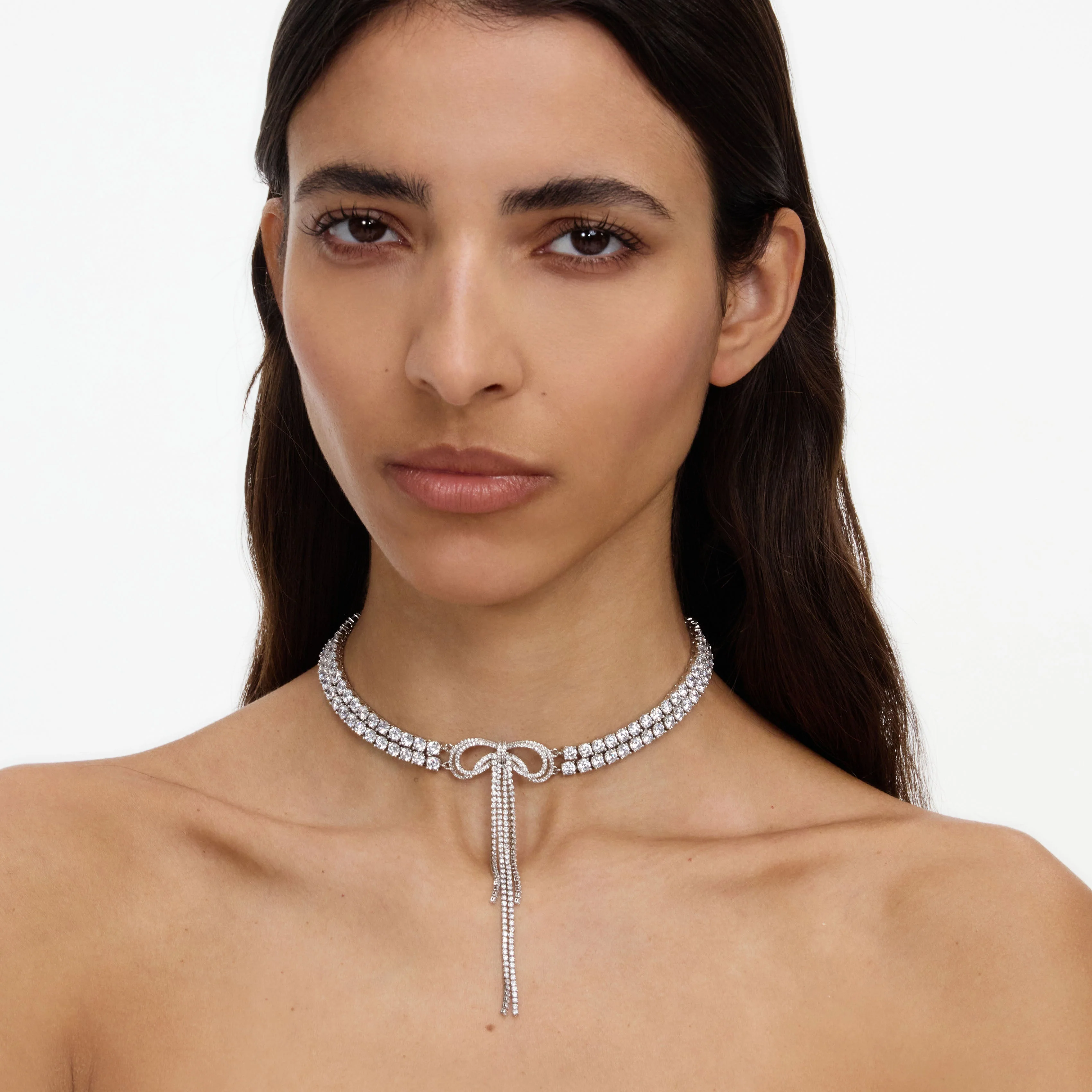 Double Crystal Bow Choker - Image 4