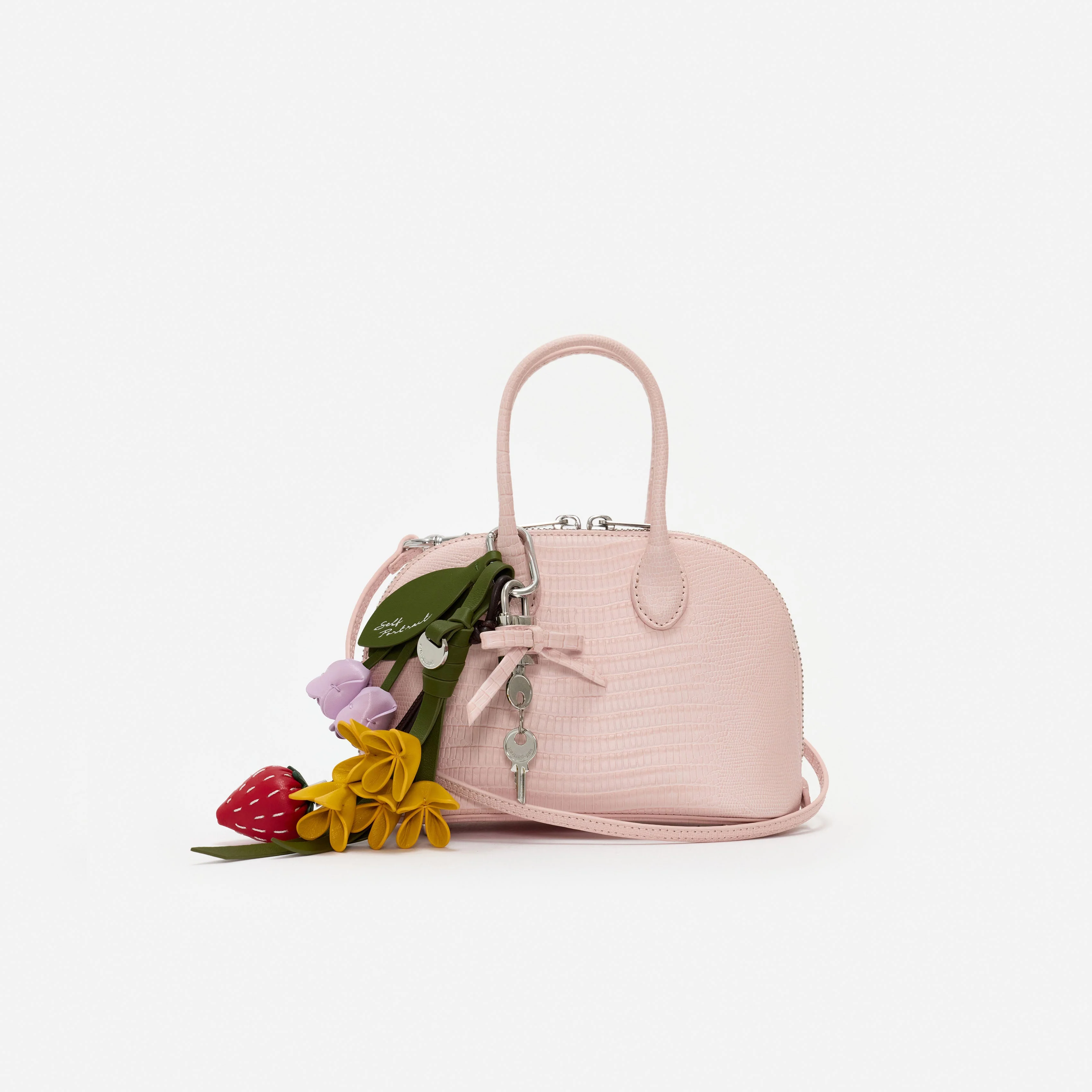 Embossed Leather Pink Mini Bag - Image 4