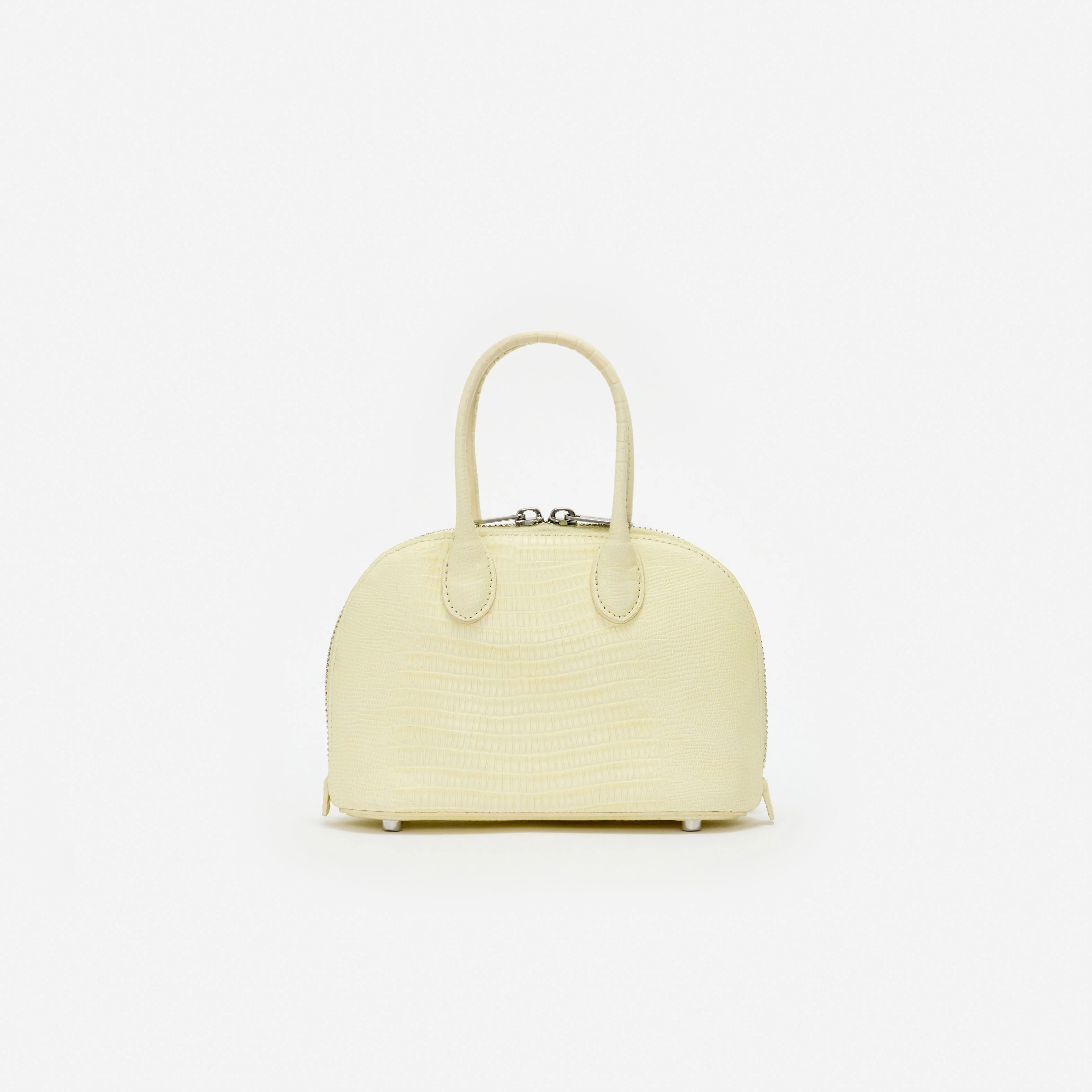Embossed Leather Yellow Mini Bag - Image 3