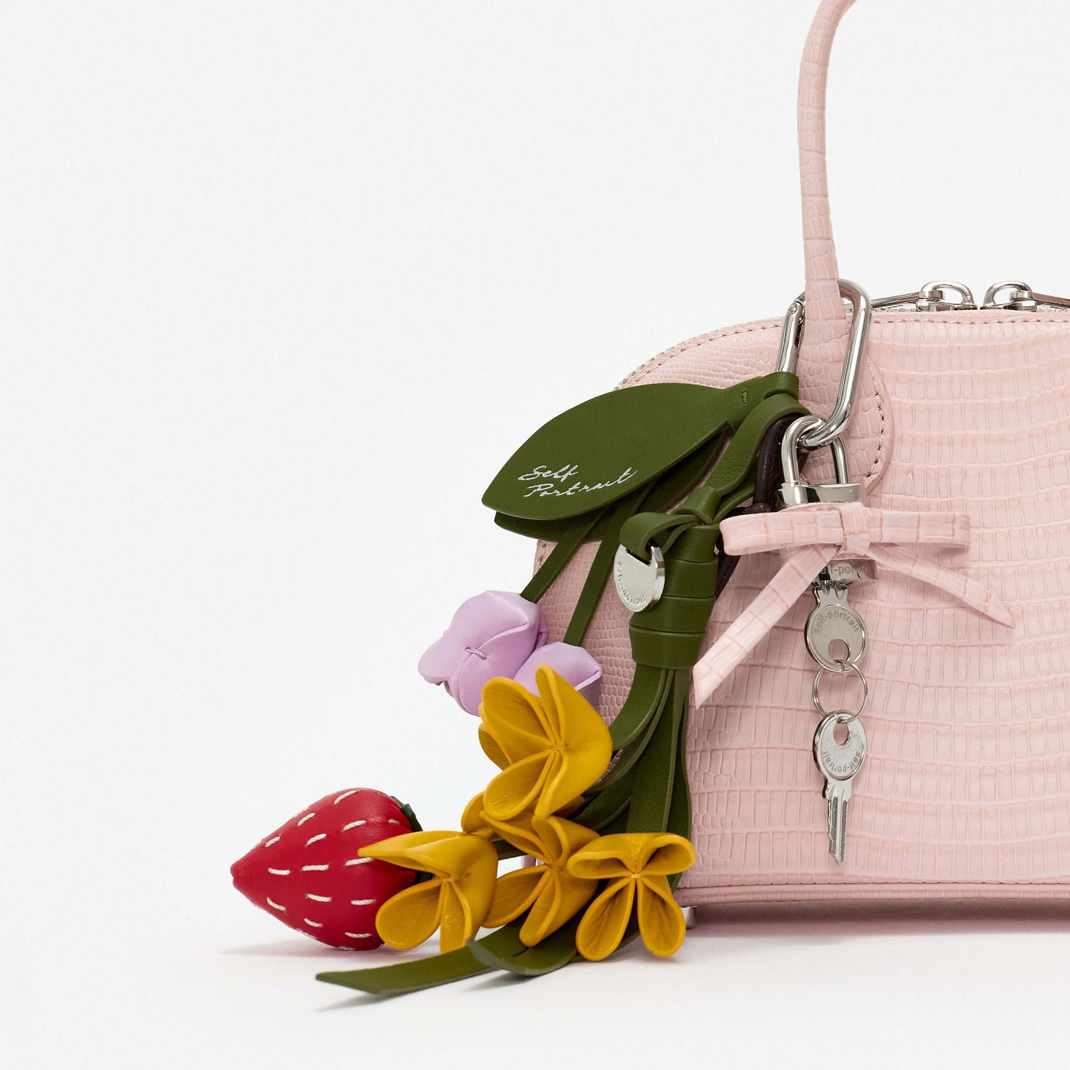 Flower Strawberry Bag Charm - Image 2