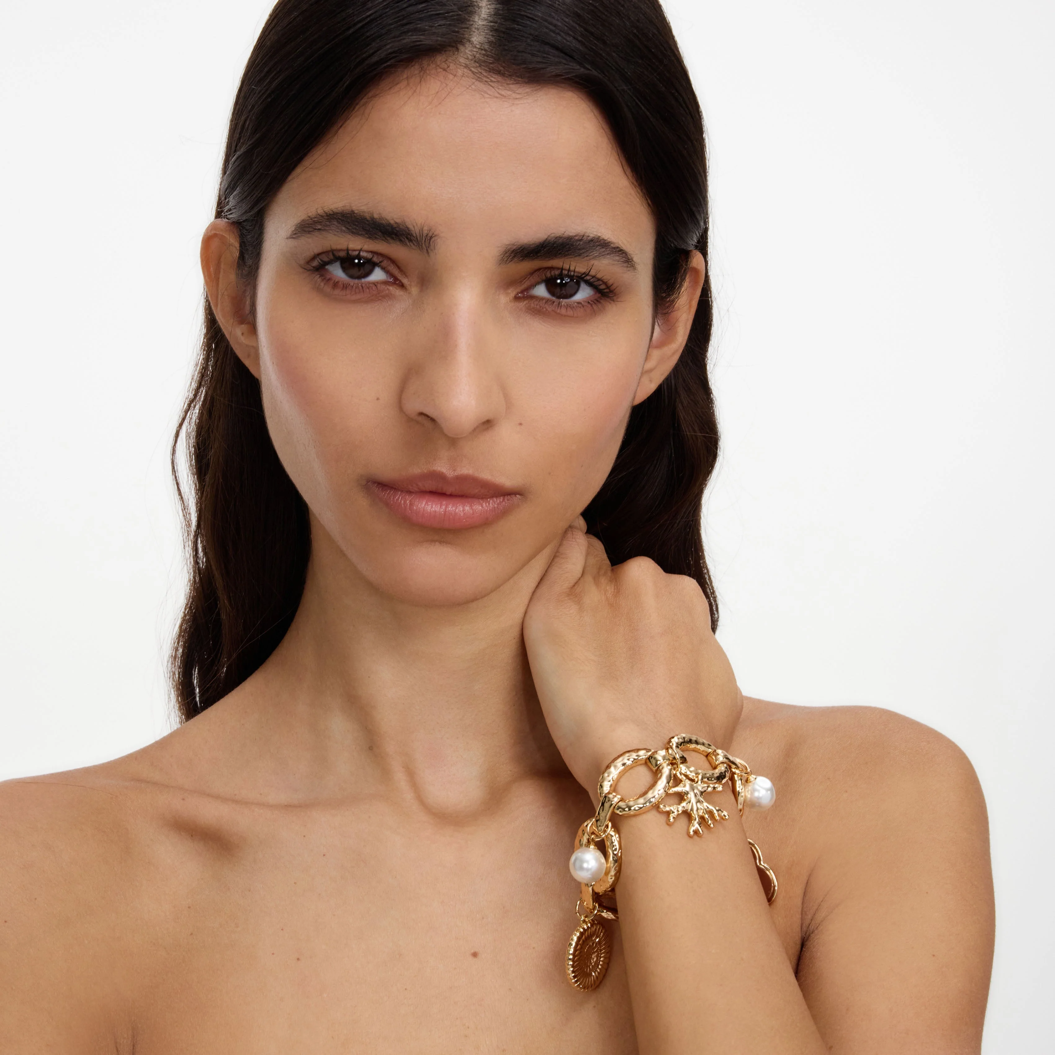 Gold Coral Charm Bracelet - Image 2