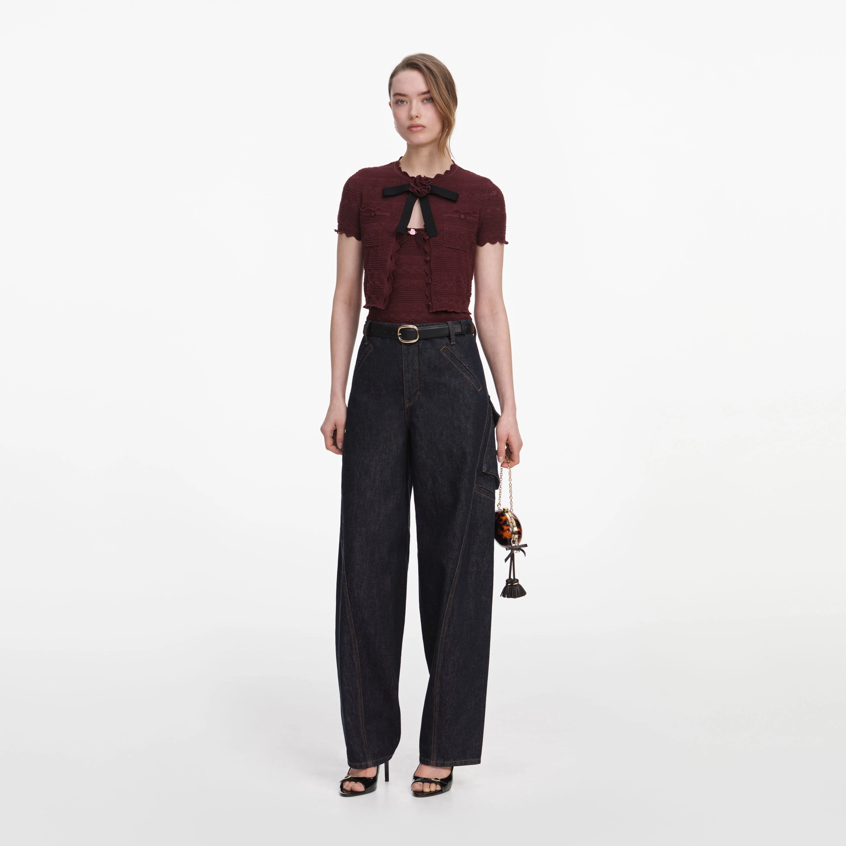 Indigo Denim Cargo Jeans - Image 2