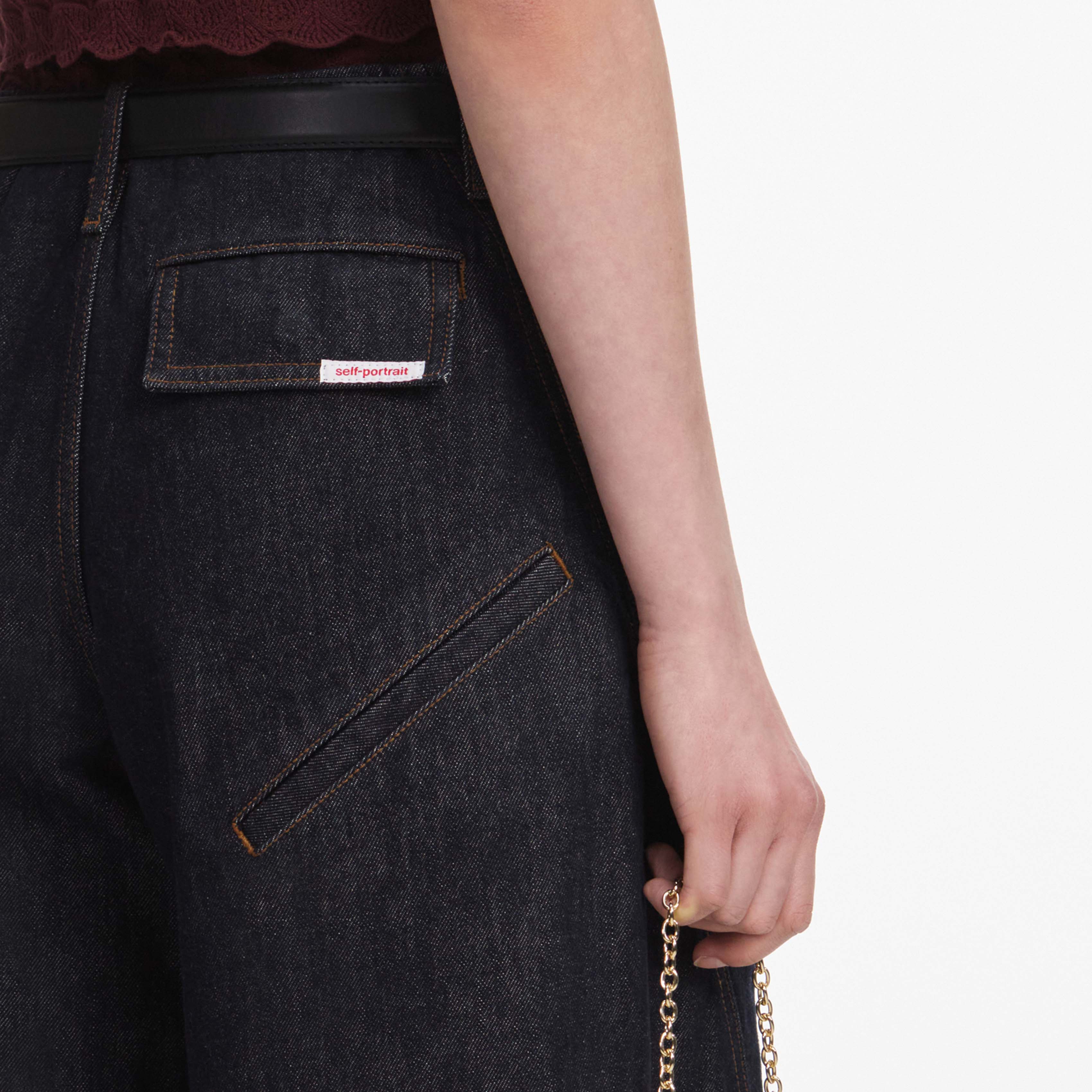 Indigo Denim Cargo Jeans - Image 5