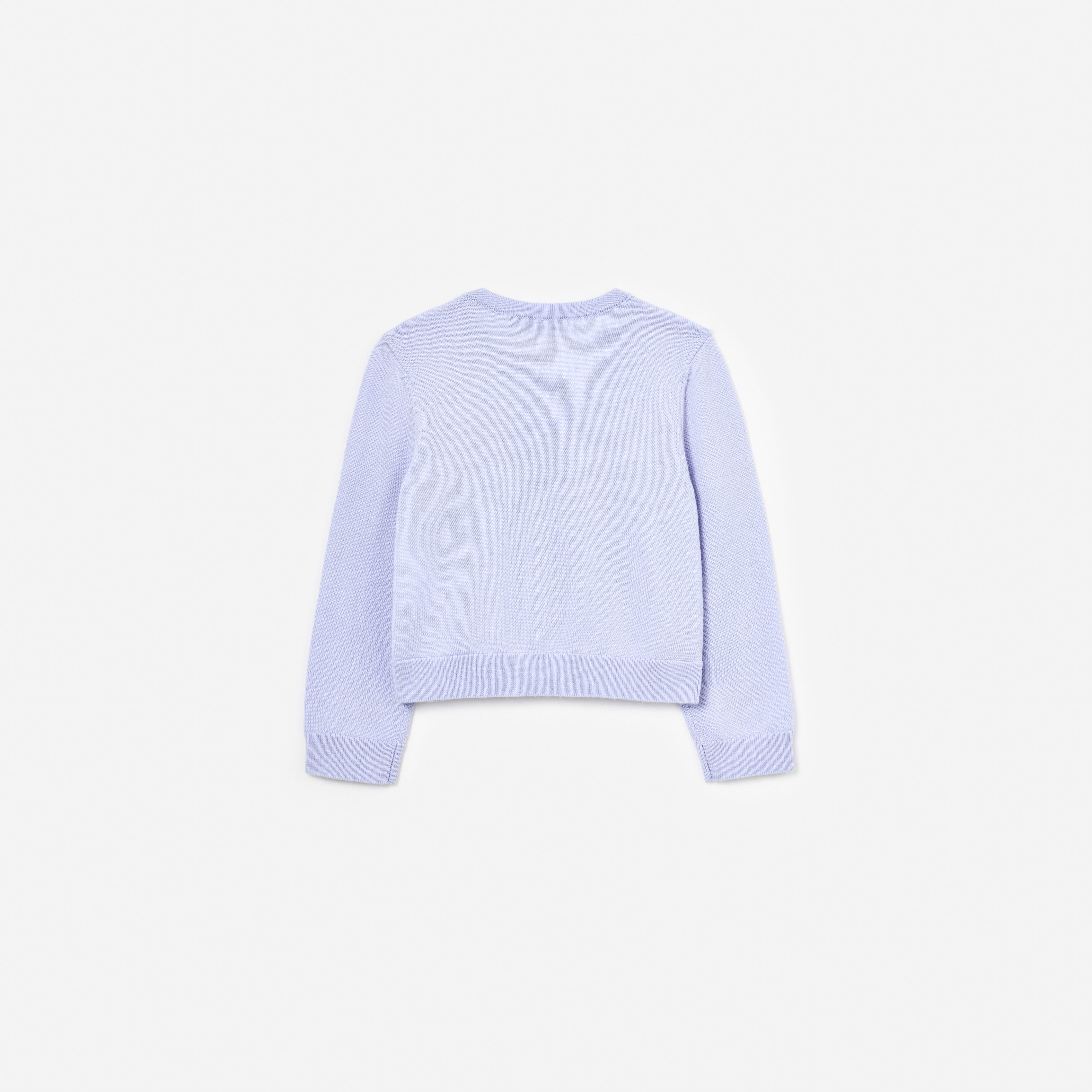 Lilac Sequin Flower Embroidered Knit Cardigan - Image 2