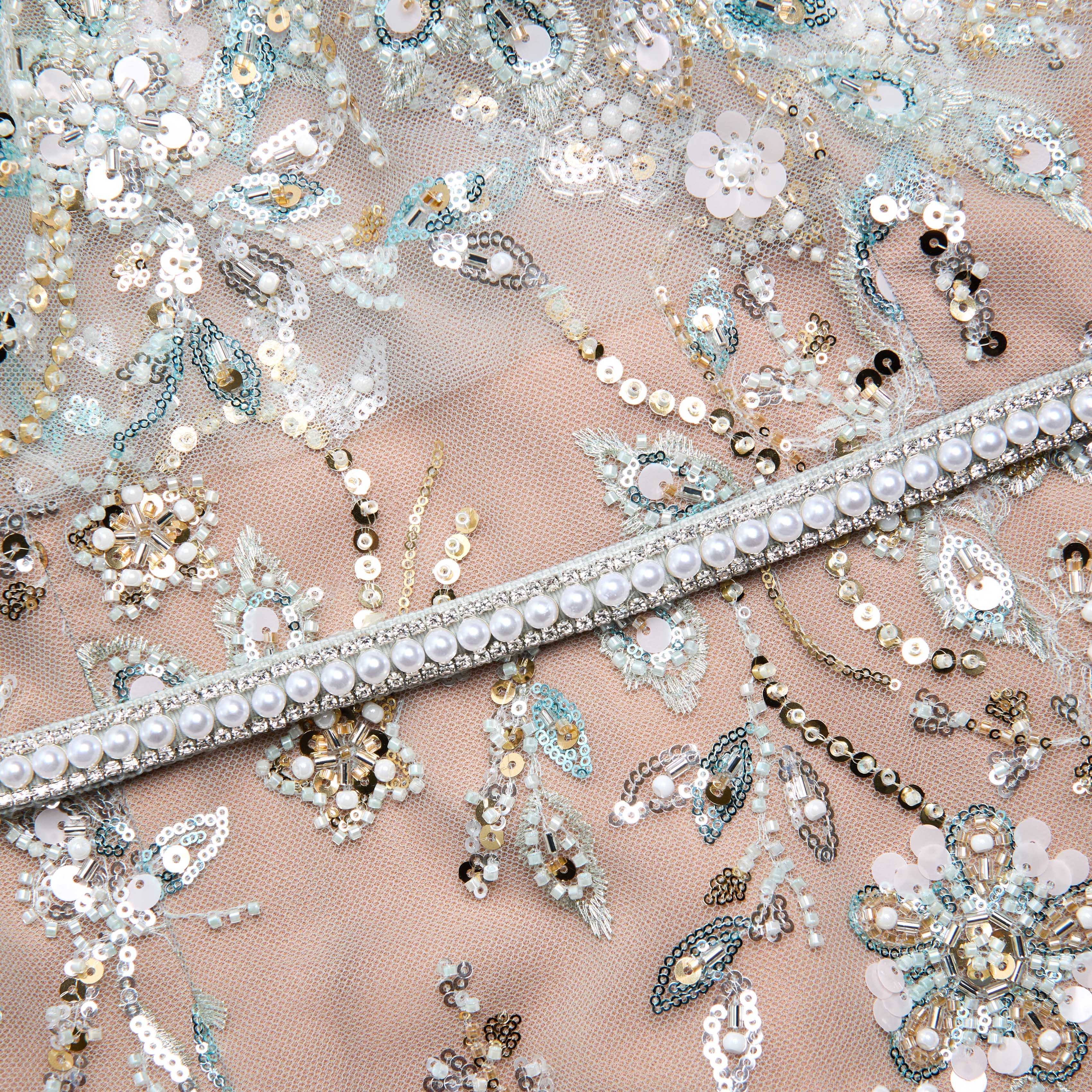Mint Embellished Cape Maxi Dress - Image 6