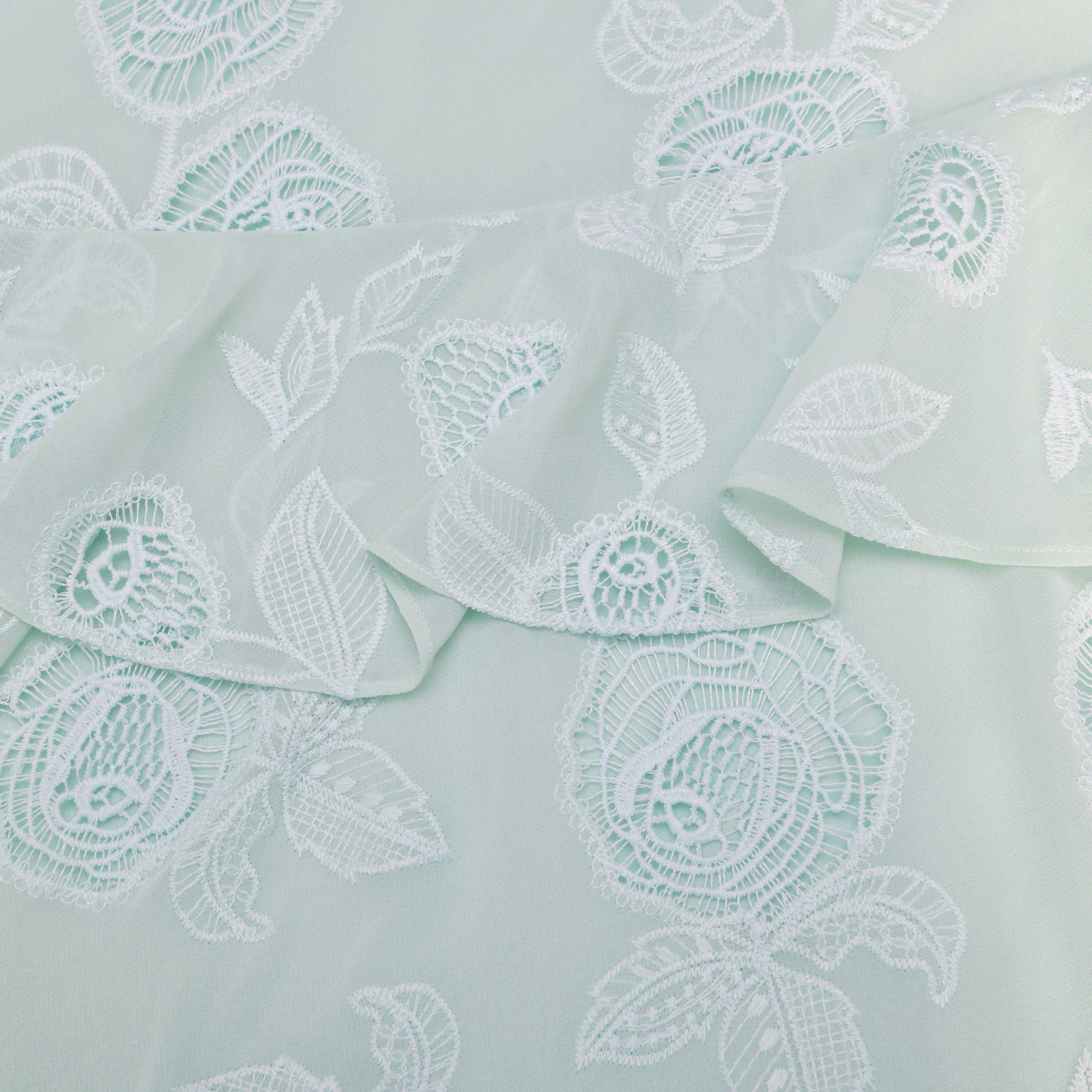 Mint Embroidered Georgette Maxi Dress - Image 6