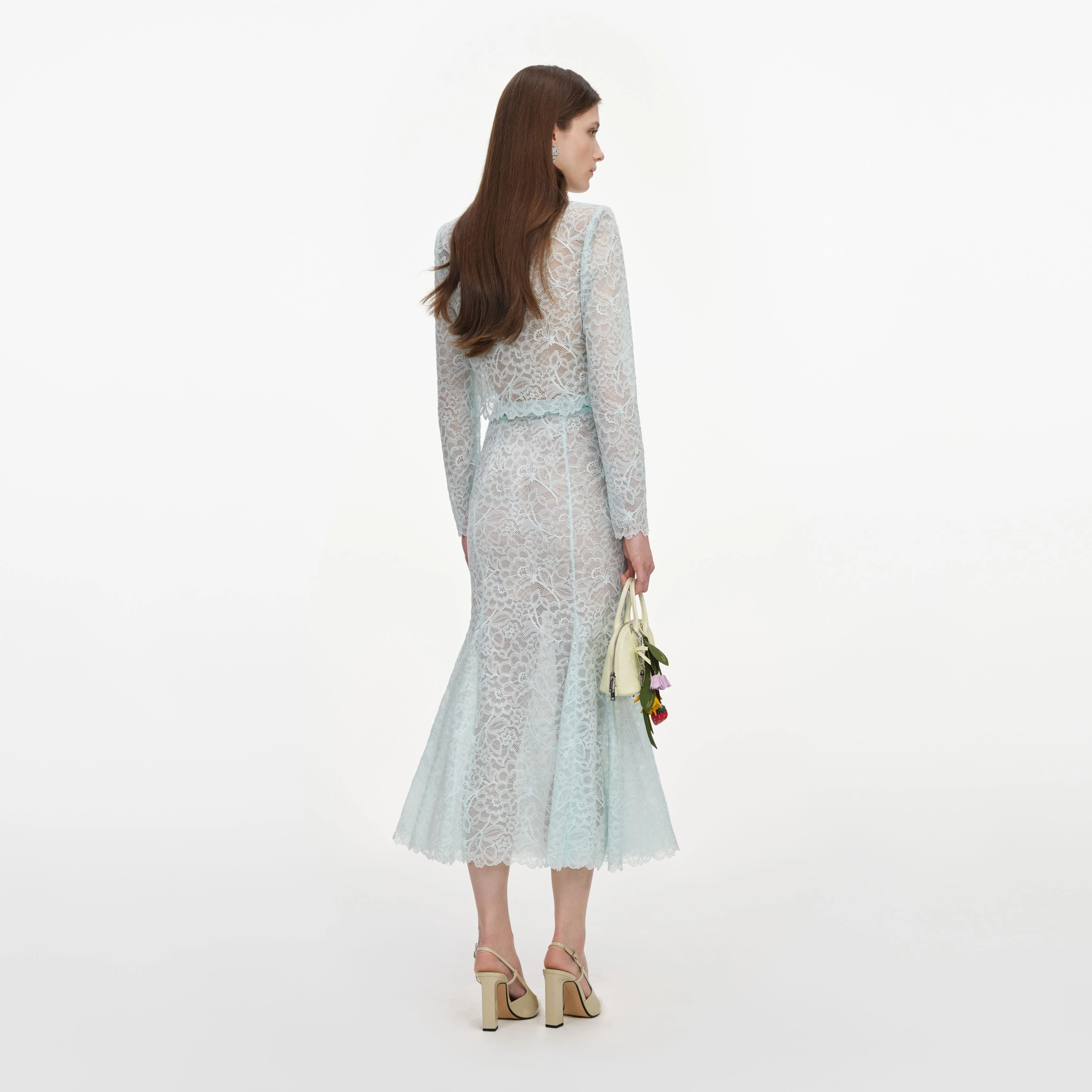 Mint Lace Midi Skirt - Image 3
