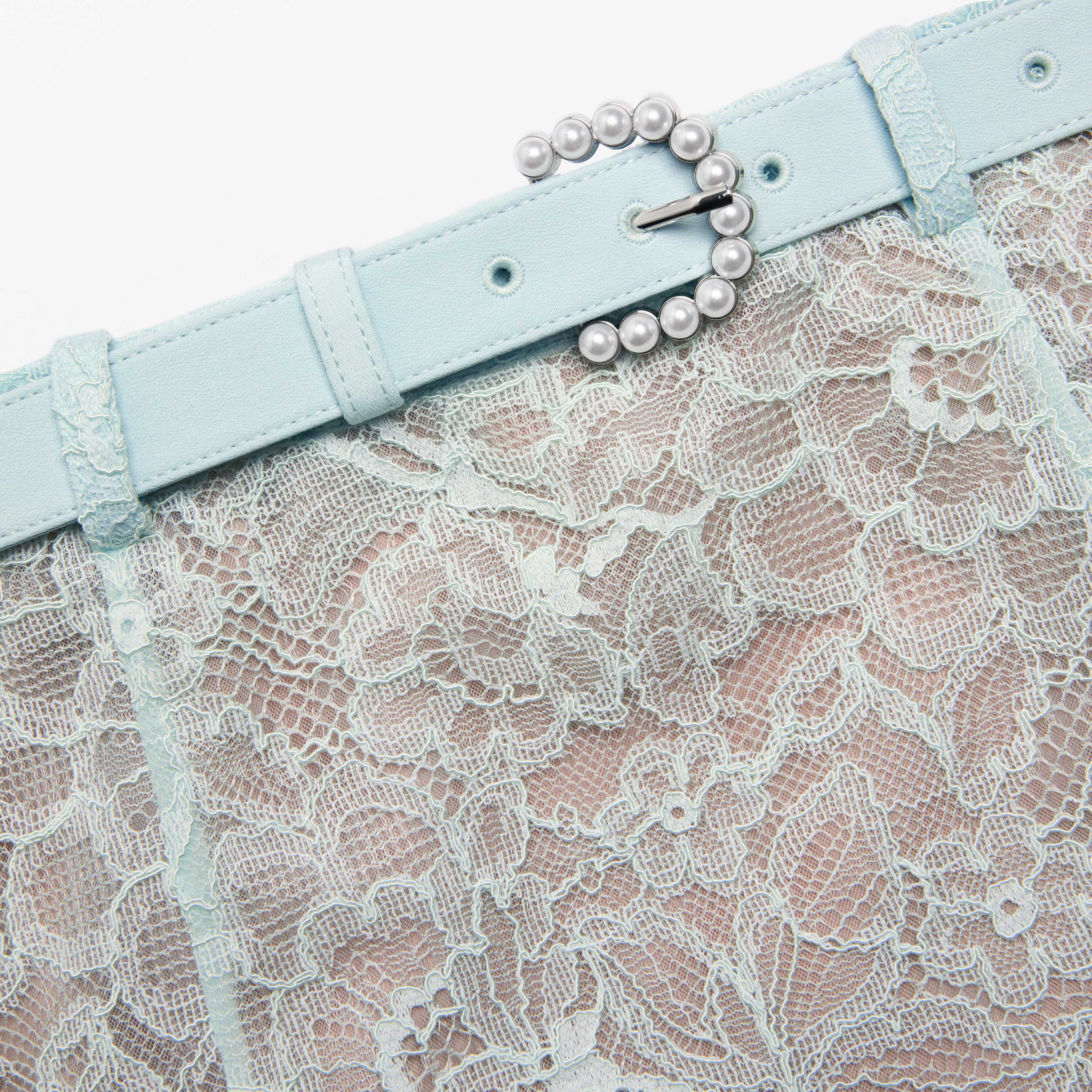 Mint Lace Midi Skirt - Image 6