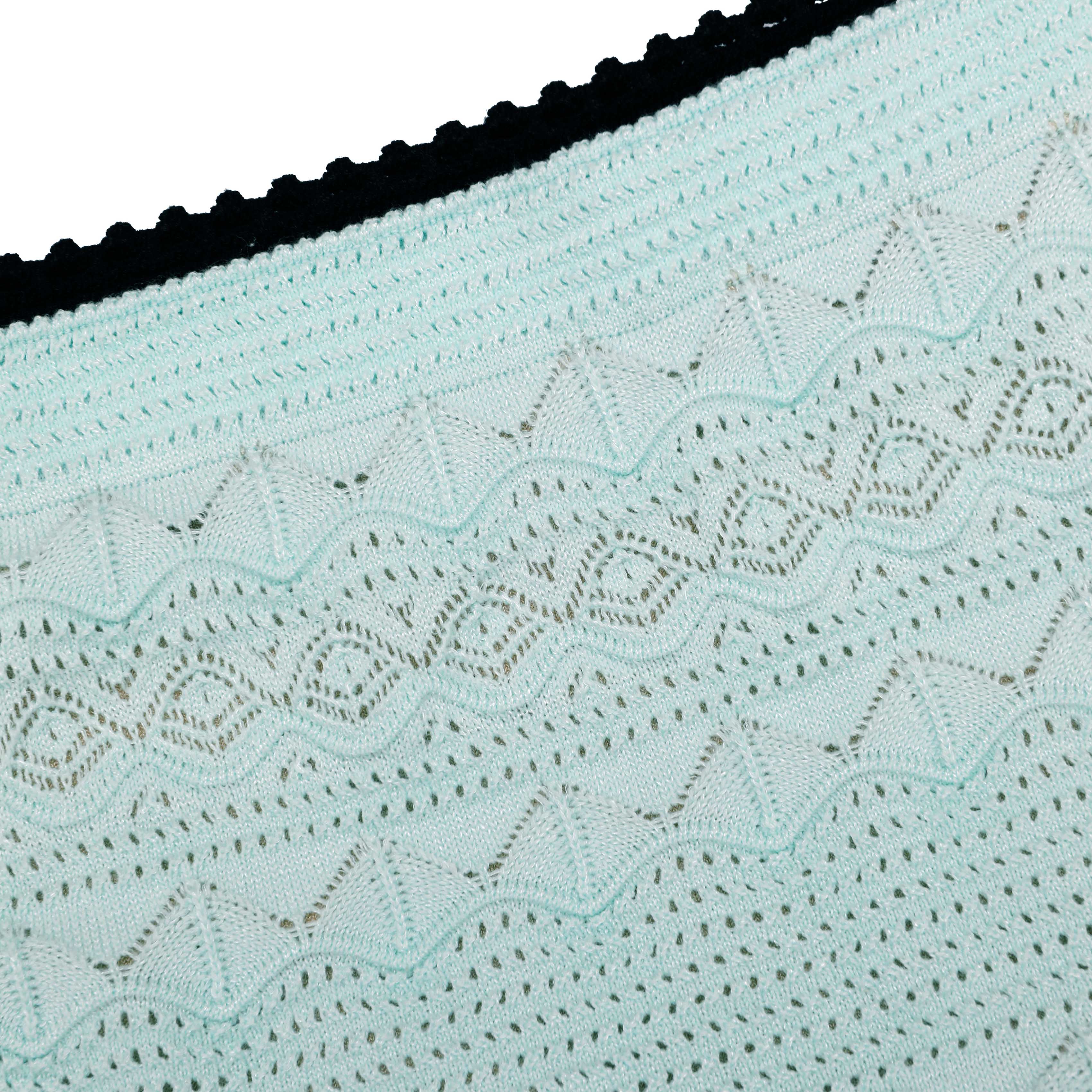 Mint Pointelle Knit Mini Skirt - Image 6