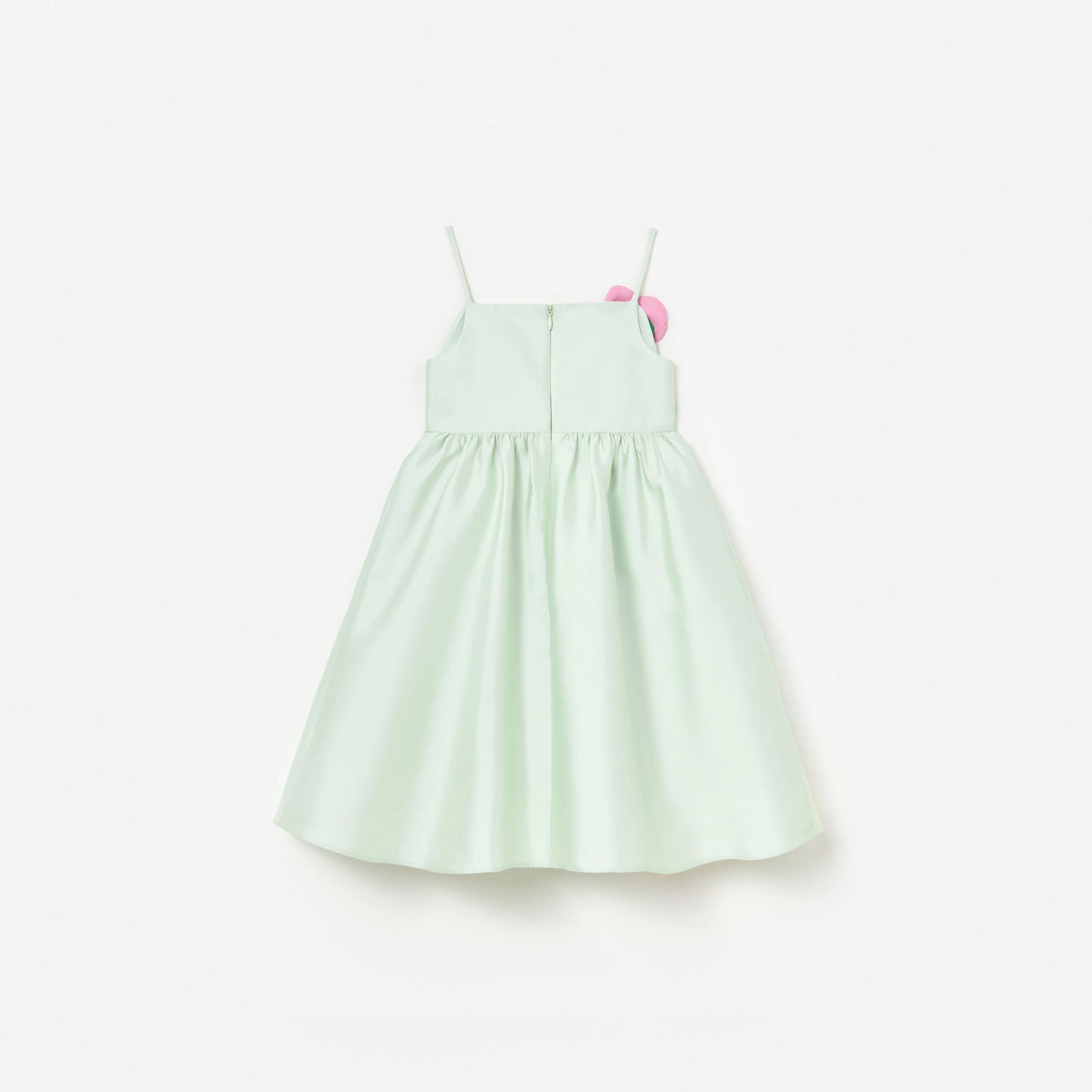 Mint Taffeta 3D Flower Dress - Image 2