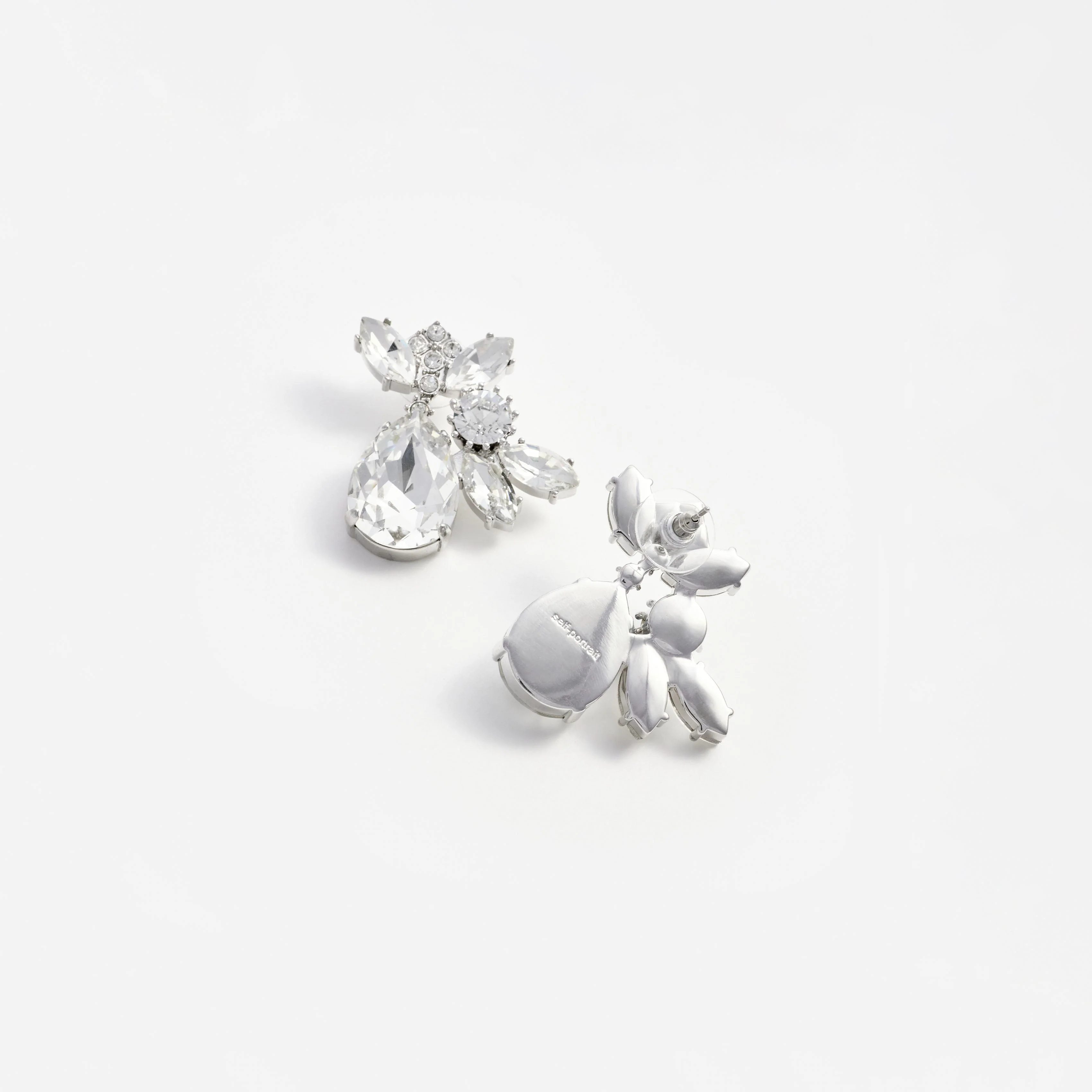 Multi Crystal Cluster Earrings - Image 3