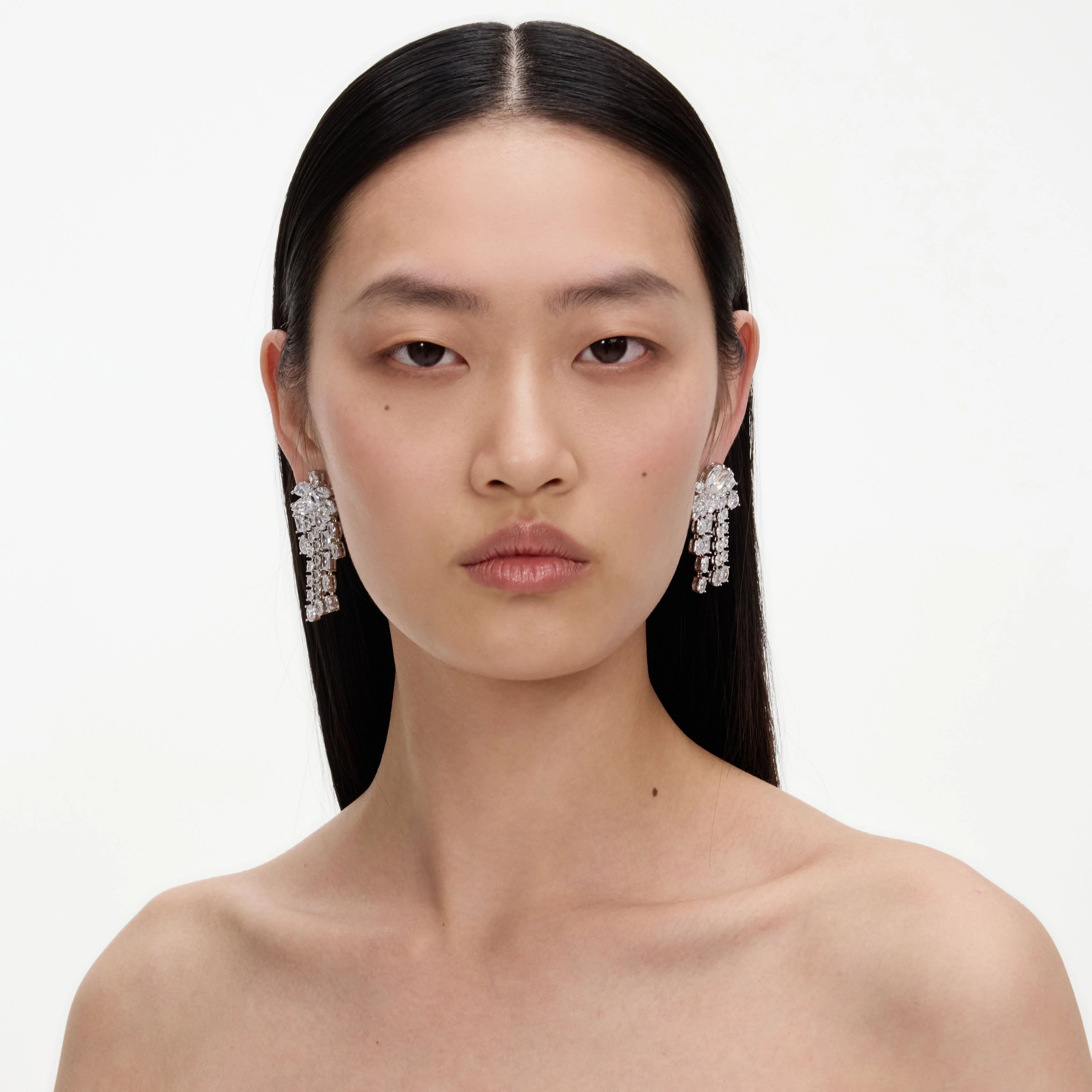 Multi Crystal Dangle Earrings - Image 4